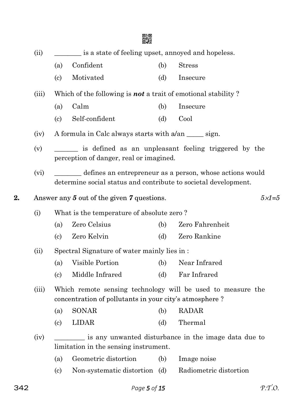 CBSE Class 12 342_Geospatial Technology 2023 Question Paper - Page 5