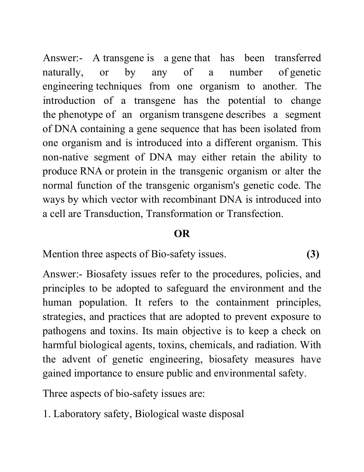 West Bengal Board Class 12 Biological Science 2015 Question Paper - Page 11