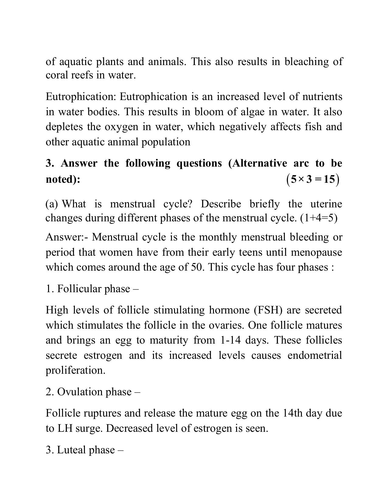 West Bengal Board Class 12 Biological Science 2015 Question Paper - Page 16