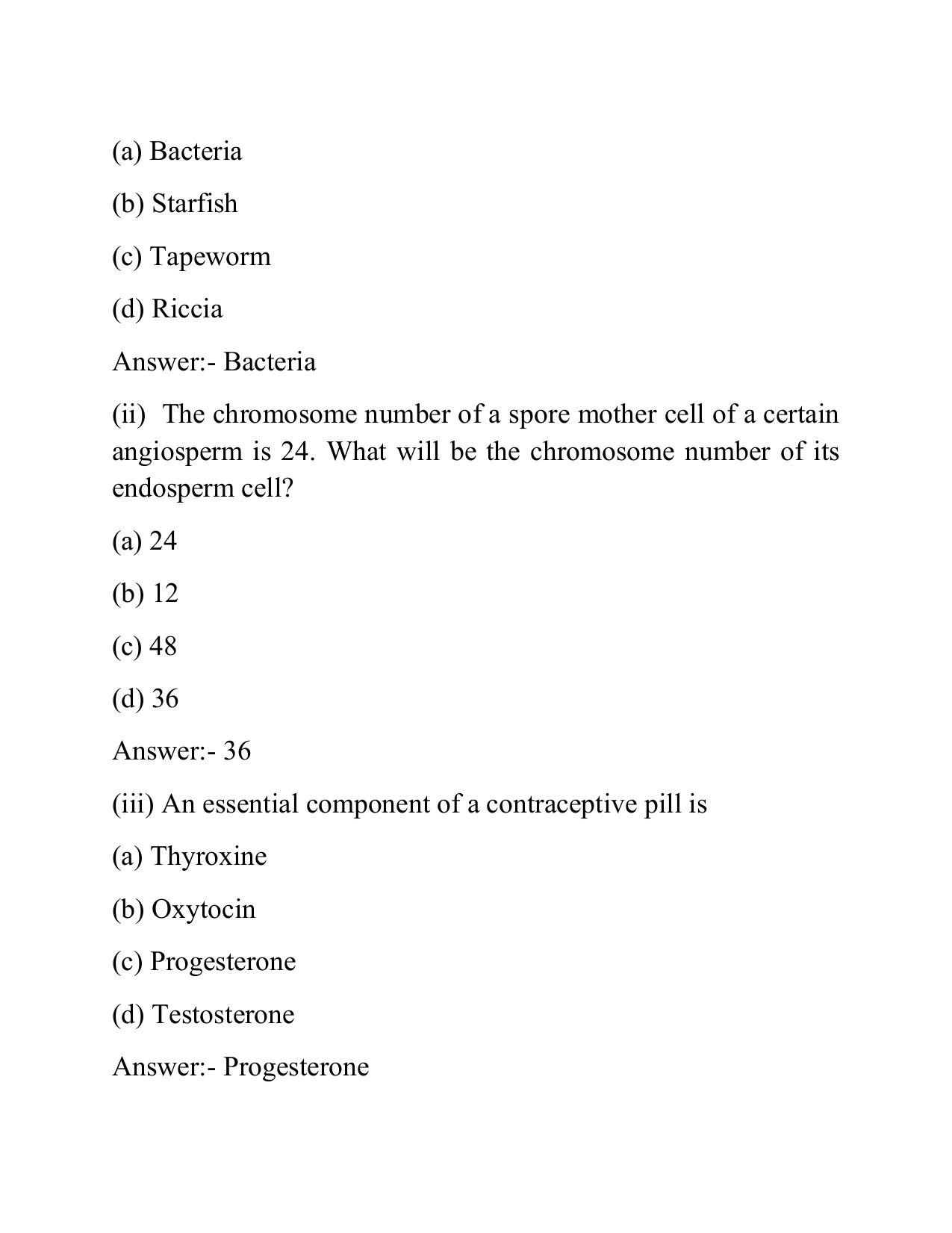 West Bengal Board Class 12 Biological Science 2015 Question Paper - Page 24