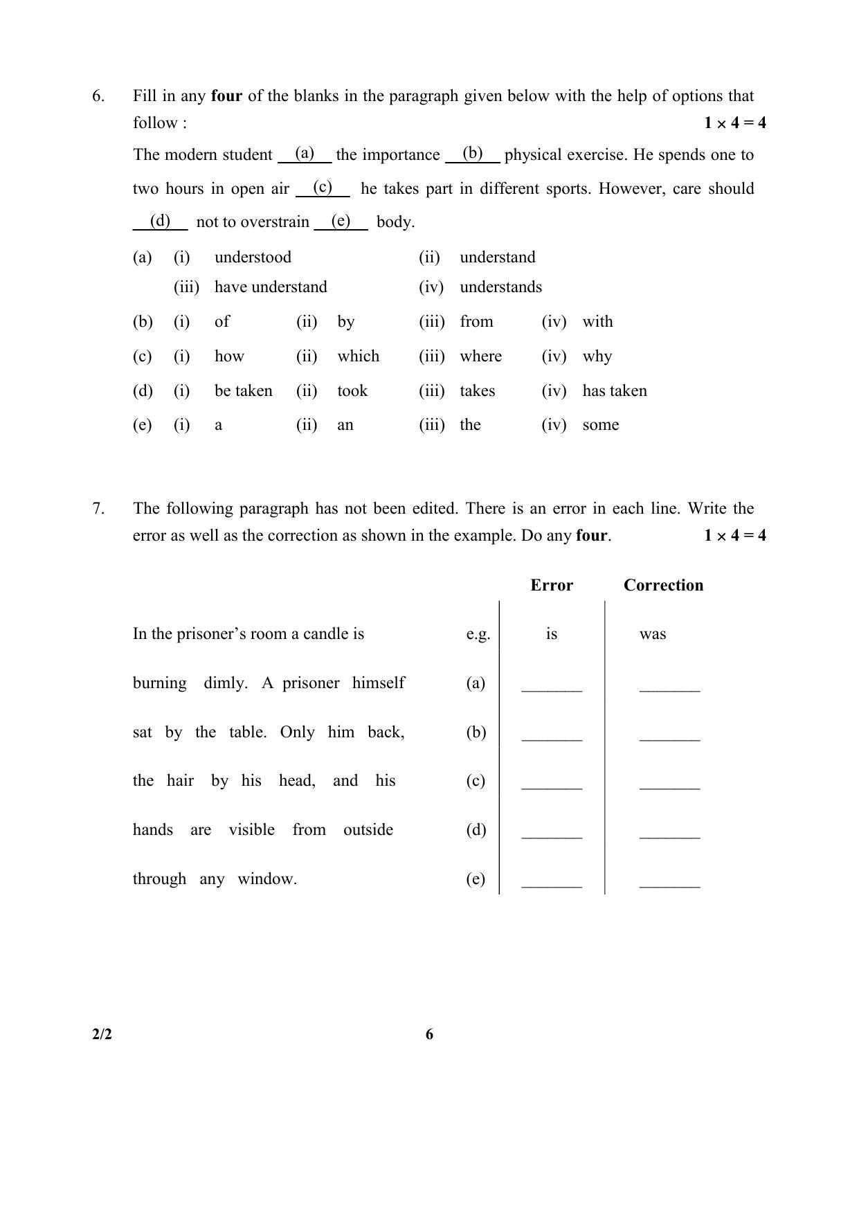CBSE Class 10 2-2 (Language & Literature) SET-2 2018 Question Paper - Page 6