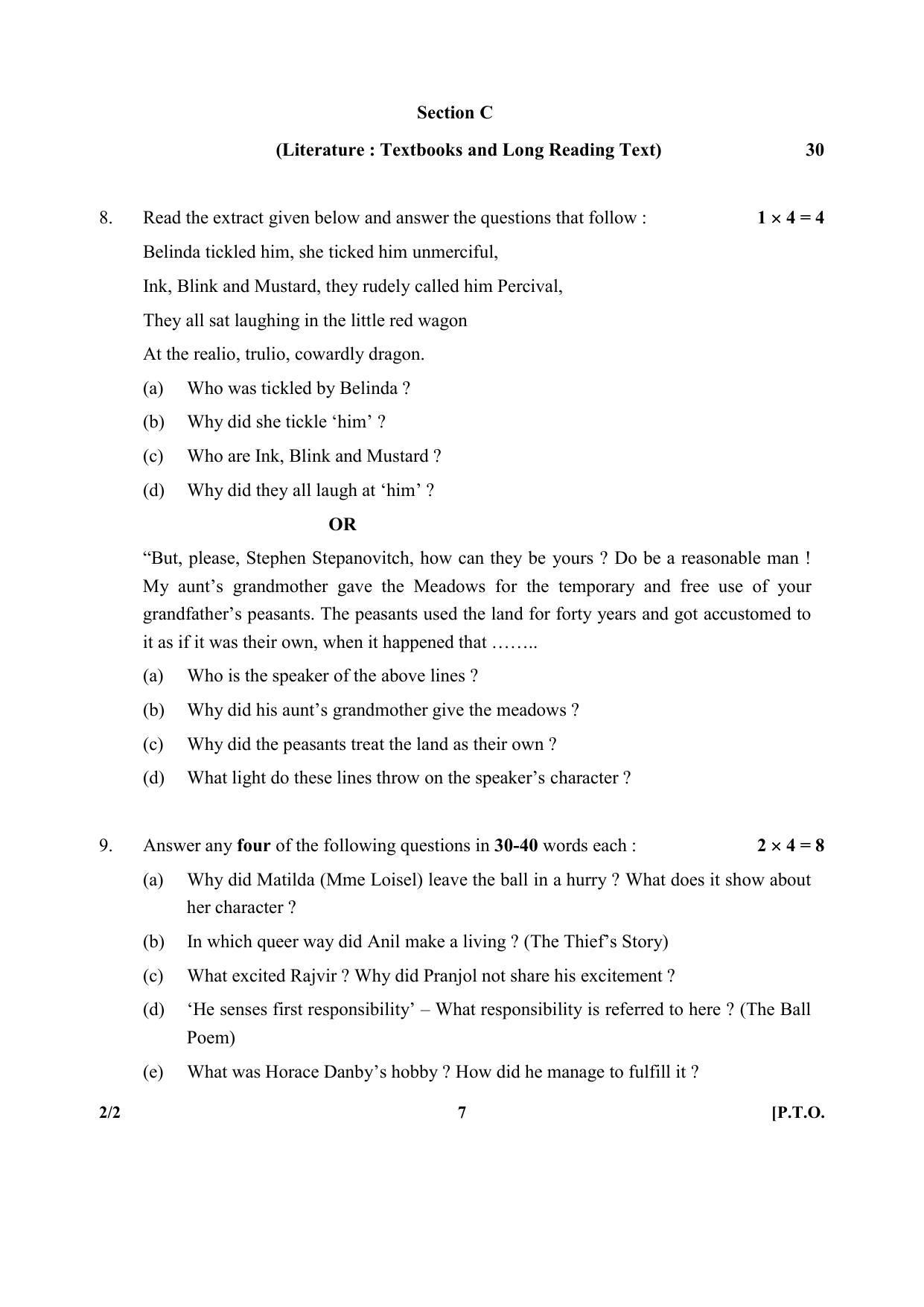 CBSE Class 10 2-2 (Language & Literature) SET-2 2018 Question Paper - Page 7