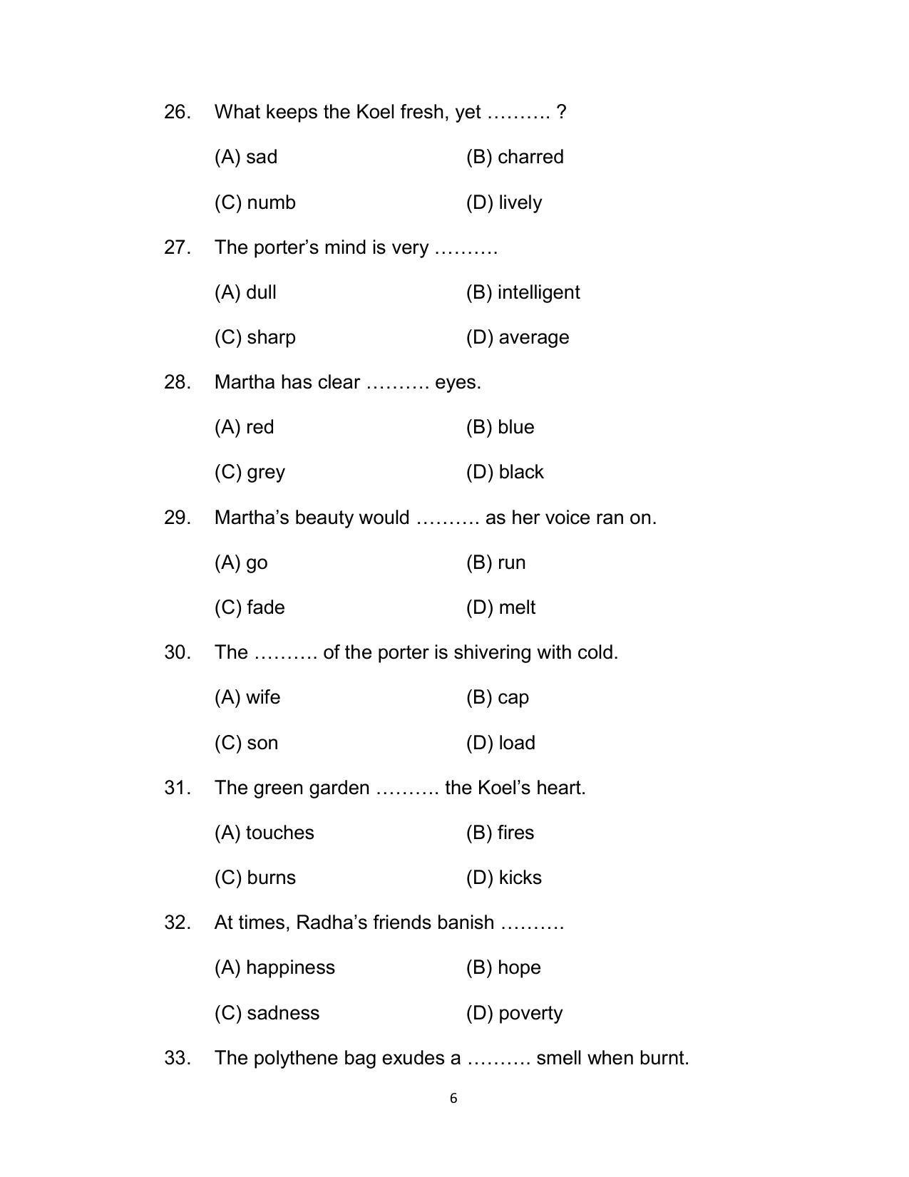 Bihar Board 10th ENGLISH (Compulsory) Model Paper 2023 - Page 6