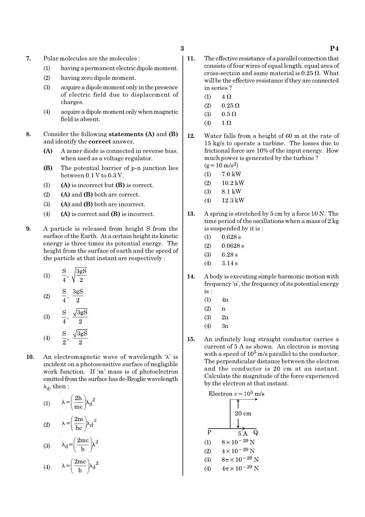 NEET P4 2021 Question Paper - Page 3