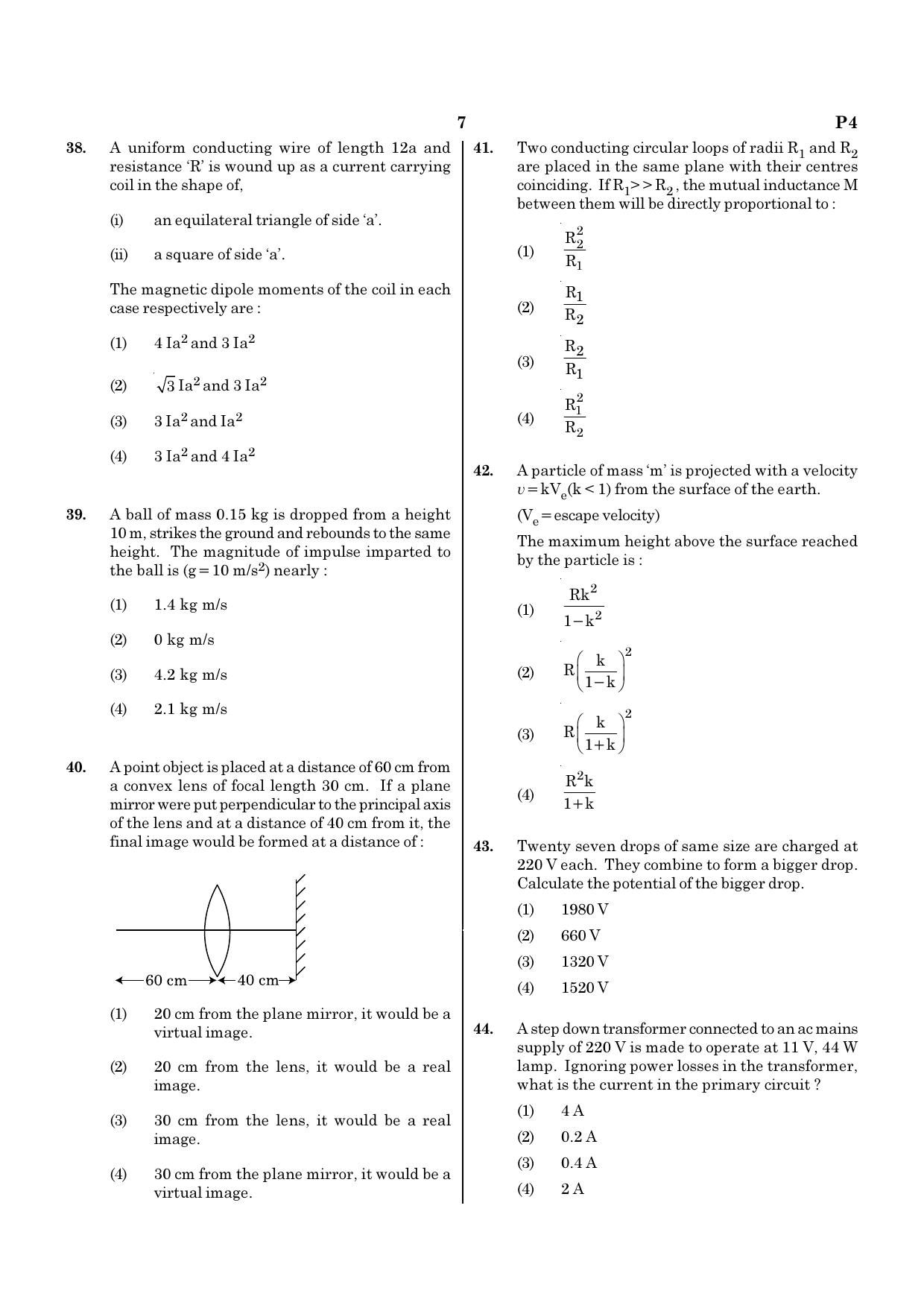 NEET P4 2021 Question Paper - Page 7