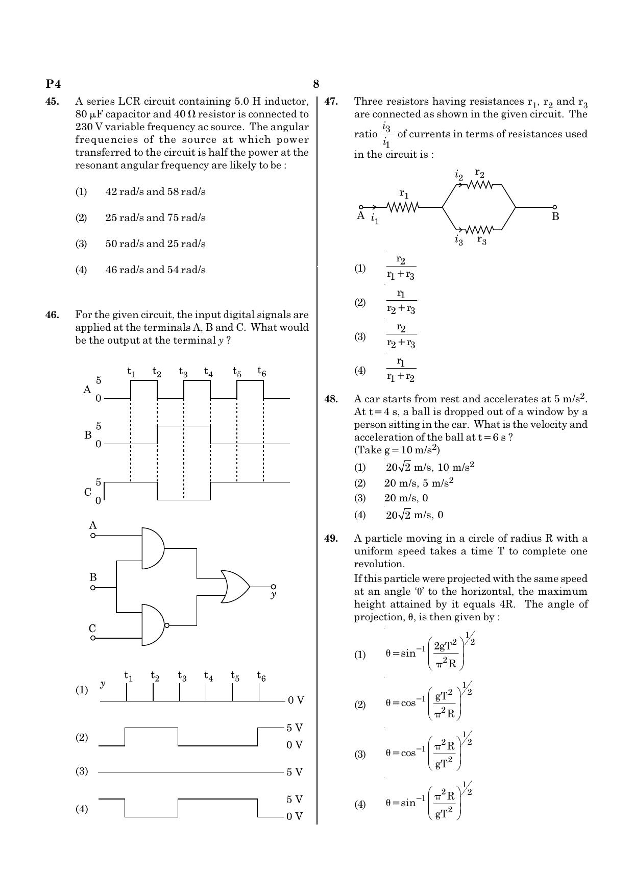 NEET P4 2021 Question Paper - Page 8