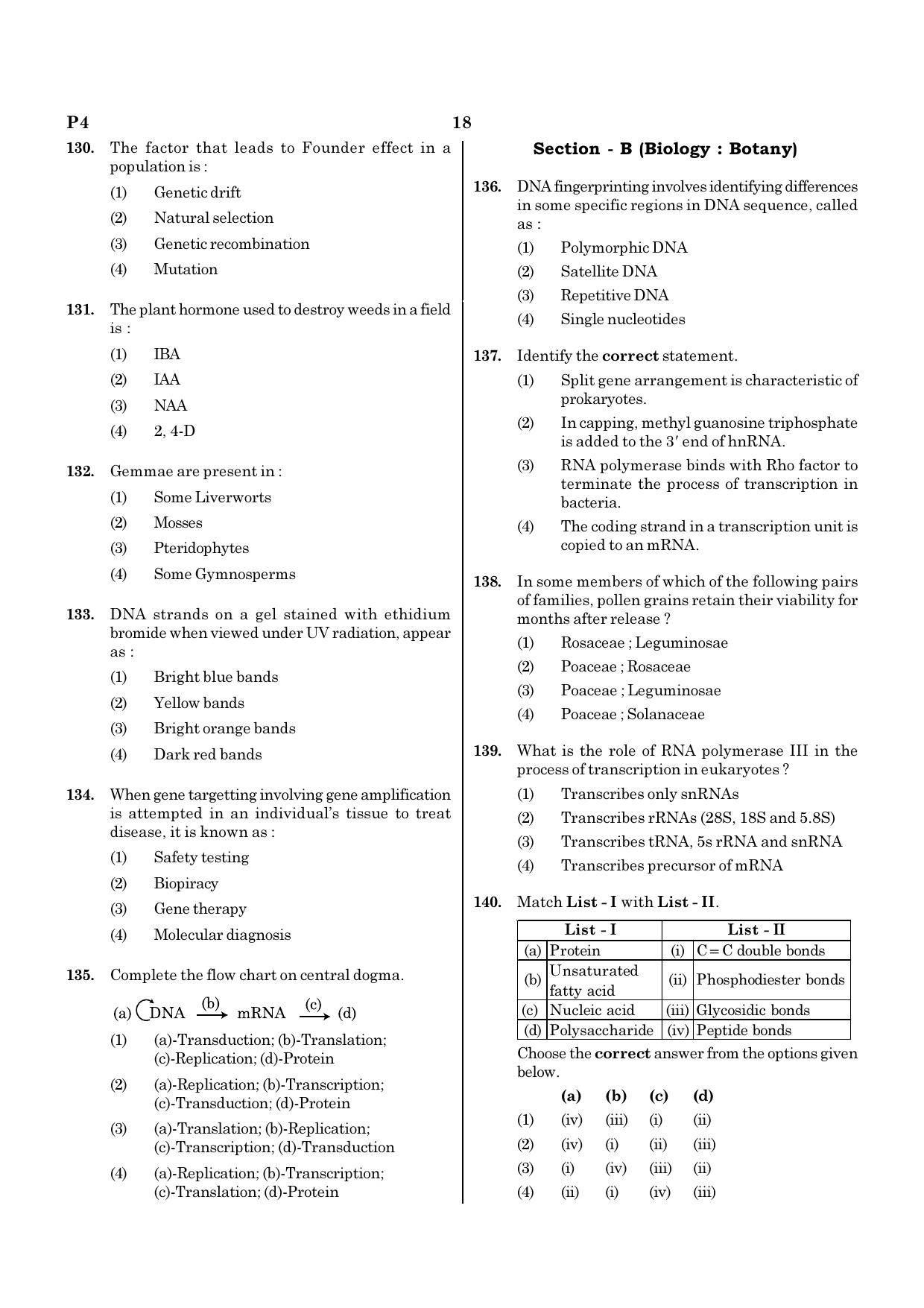 NEET P4 2021 Question Paper - Page 18