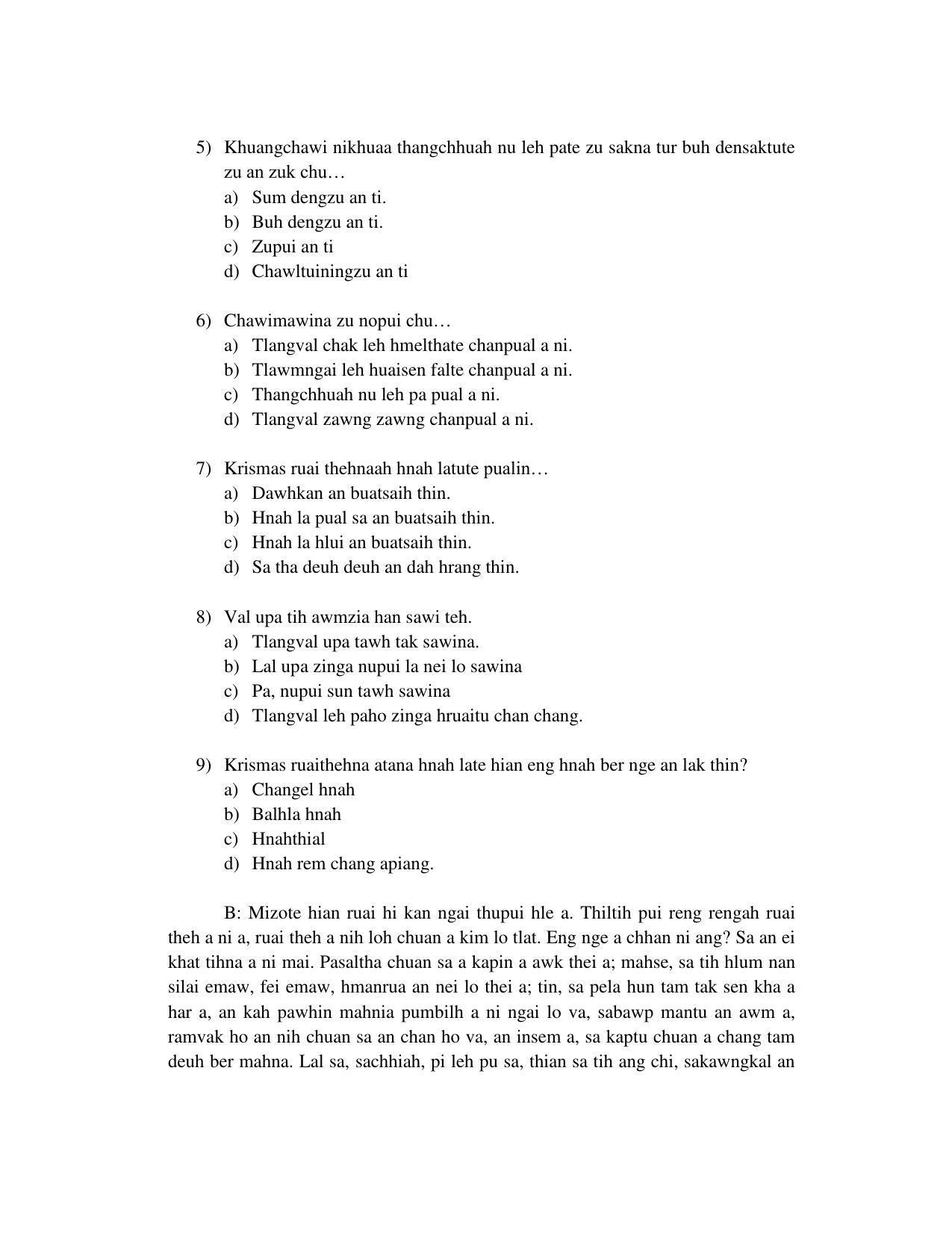 CBSE Class 10 Mizo Sample Papers 2023 - Page 3