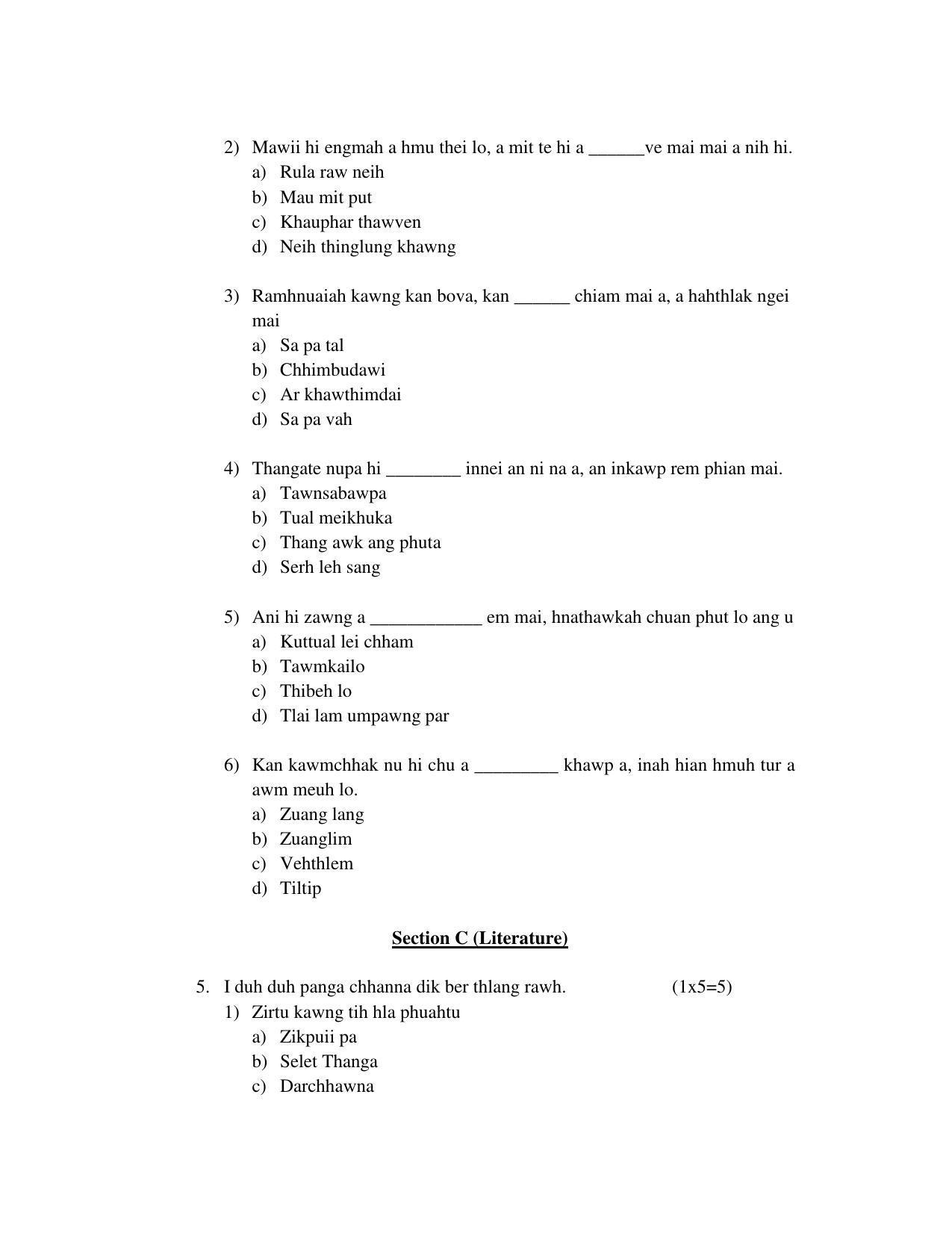 CBSE Class 10 Mizo Sample Papers 2023 - Page 8