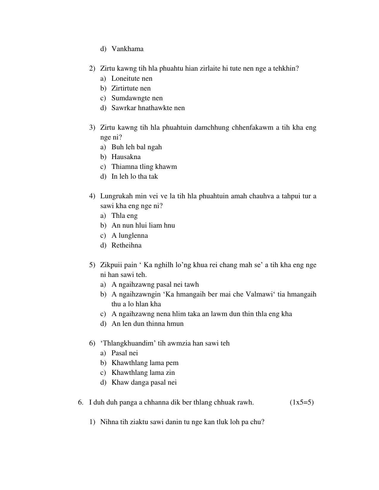 CBSE Class 10 Mizo Sample Papers 2023 - Page 9