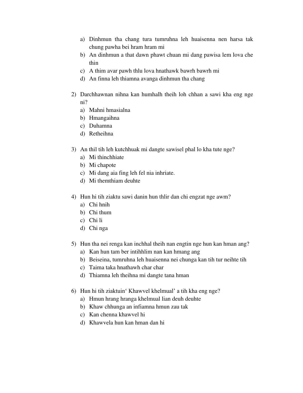CBSE Class 10 Mizo Sample Papers 2023 - Page 10