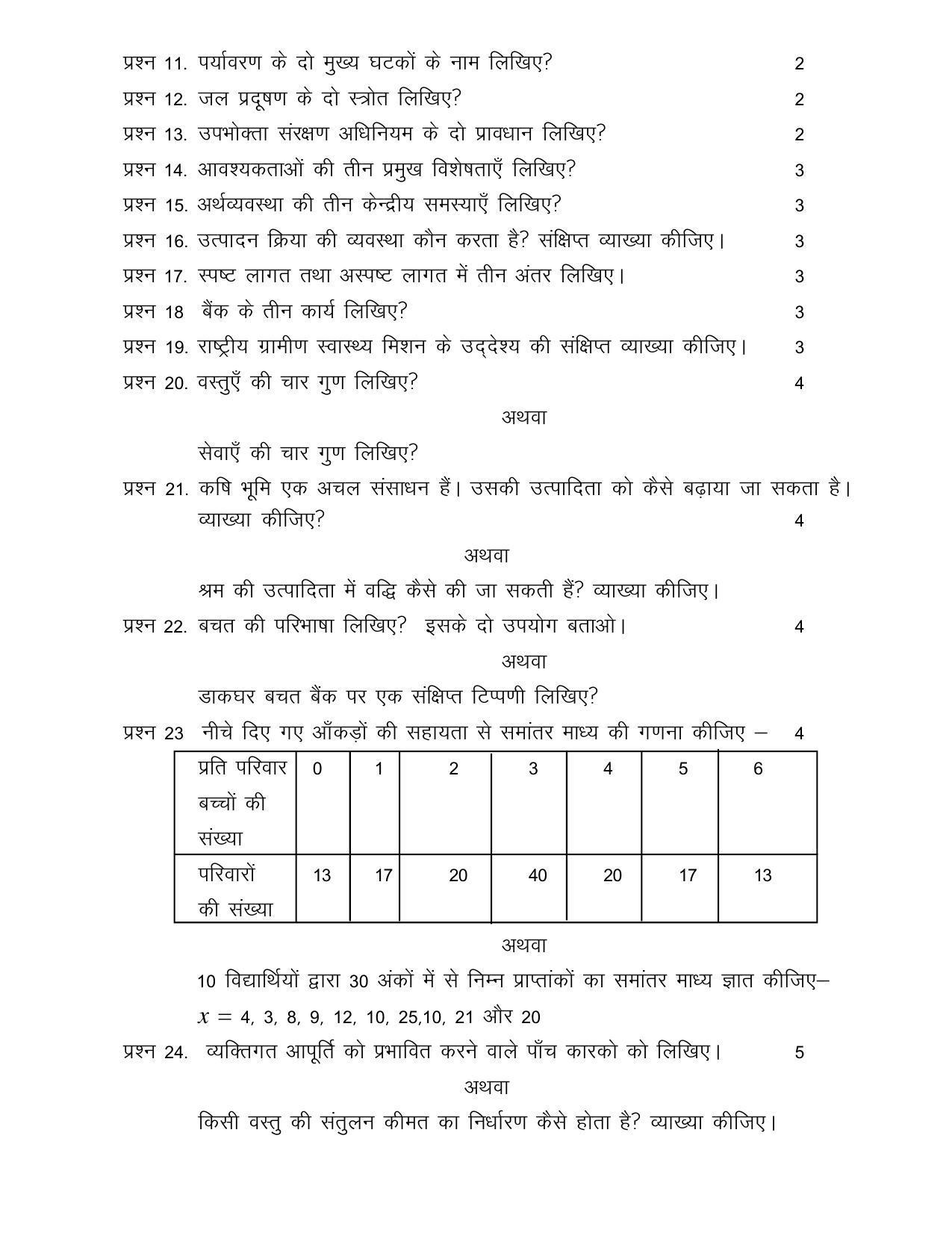 CGSOS Class 10th Model Question Paper - Economics - V - Page 3