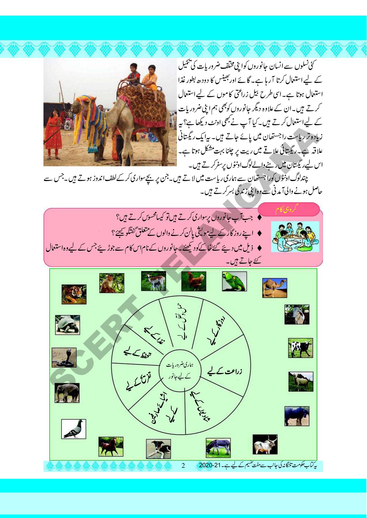 TS SCERT Class 5 Environmental Science part 1 and 2(Urdu Medium) Text Book - Page 12
