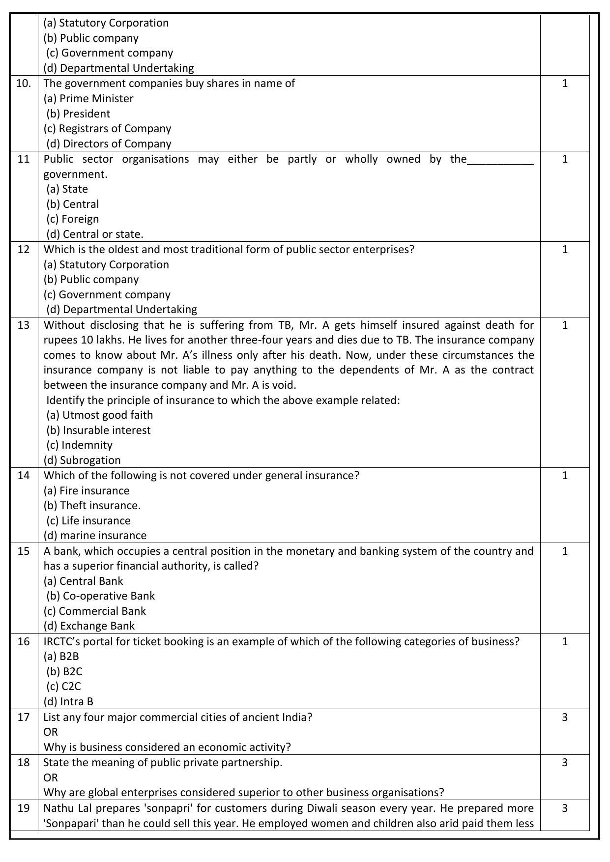 Edudel Class 11 Business Study Sample Question Paper - Page 3