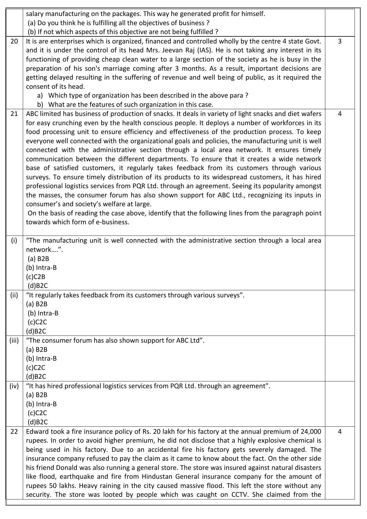 Edudel Class 11 Business Study Sample Question Paper - Page 4