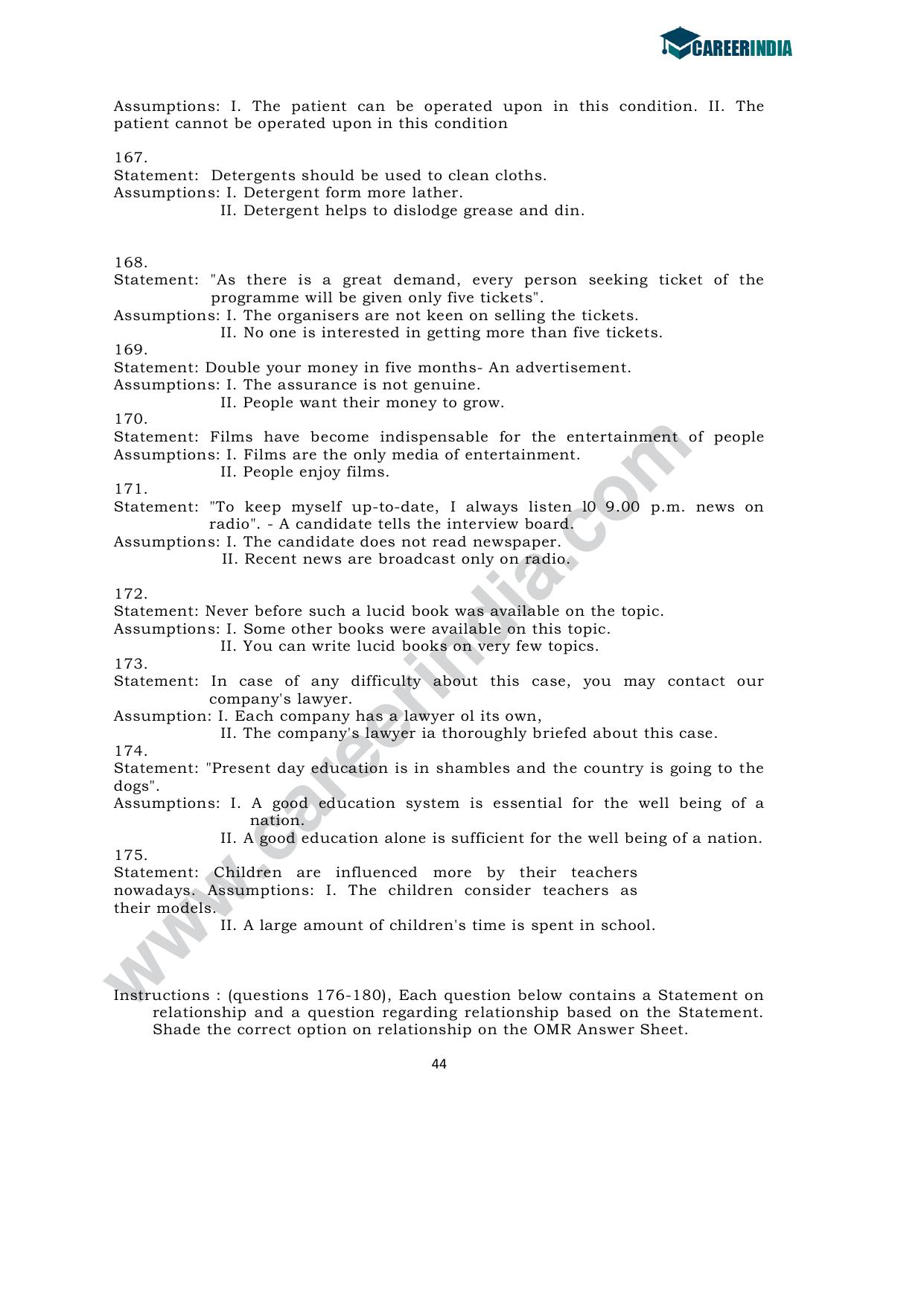 CLAT 2009 UG Sample Question Paper - Page 17