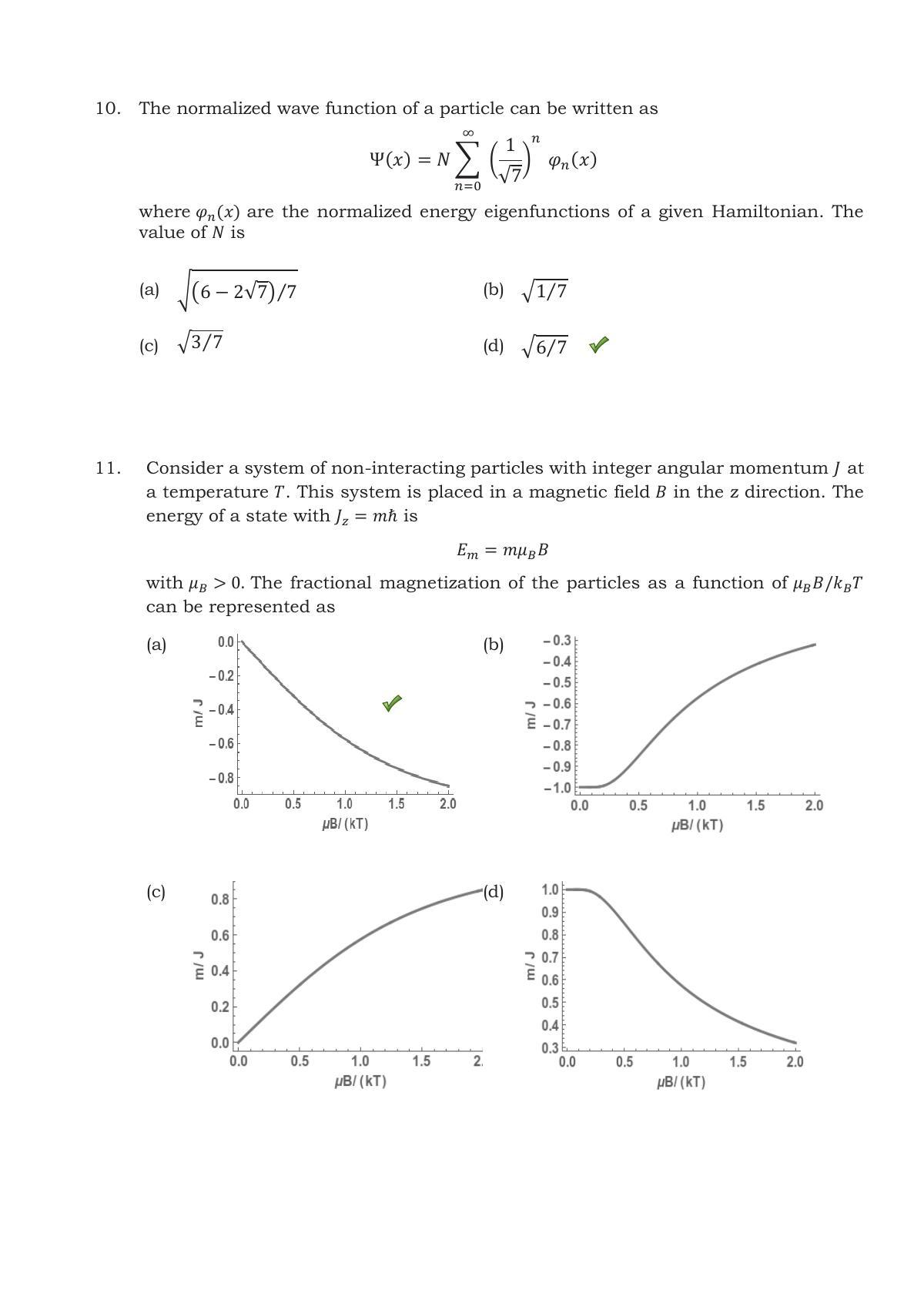 TIFR GS 2017 Physics Y Question Paper - Page 8