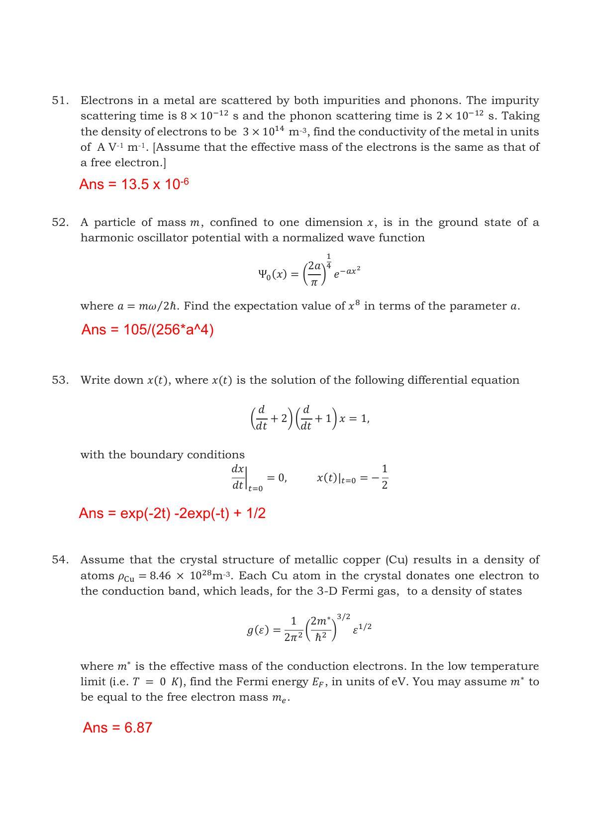 TIFR GS 2017 Physics Y Question Paper - Page 23