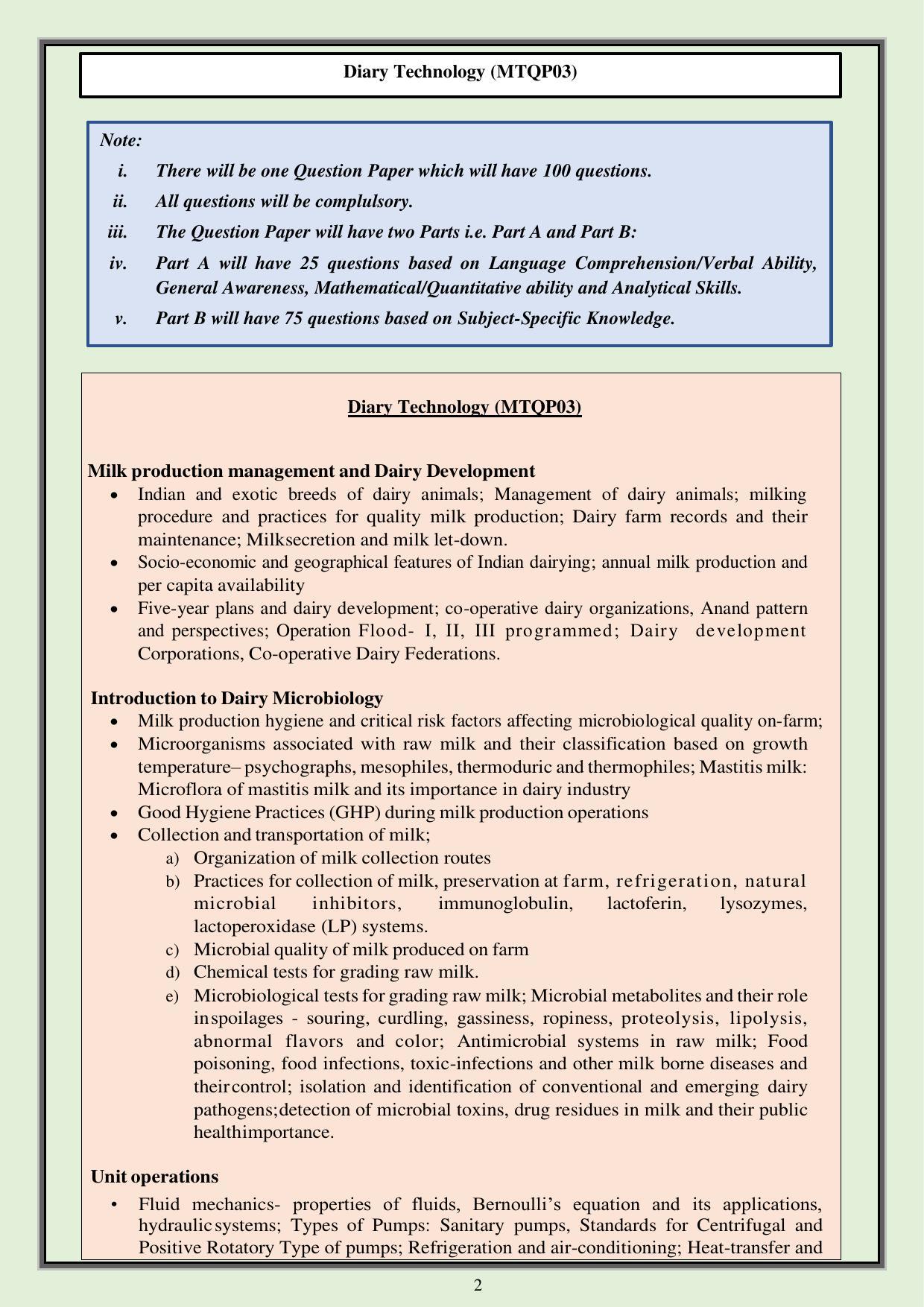 CUET PG M.Tech Syllabus - Page 10