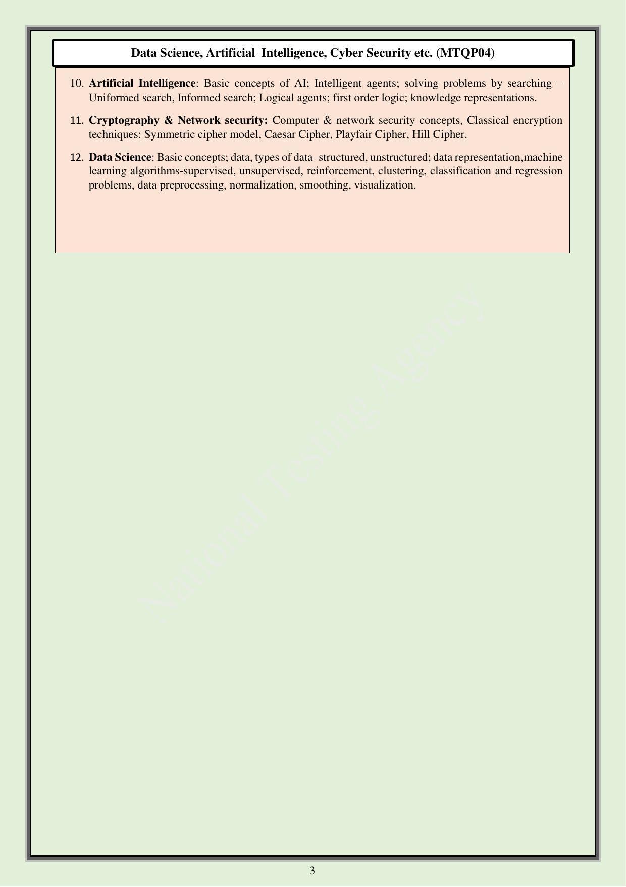 CUET PG M.Tech Syllabus - Page 16