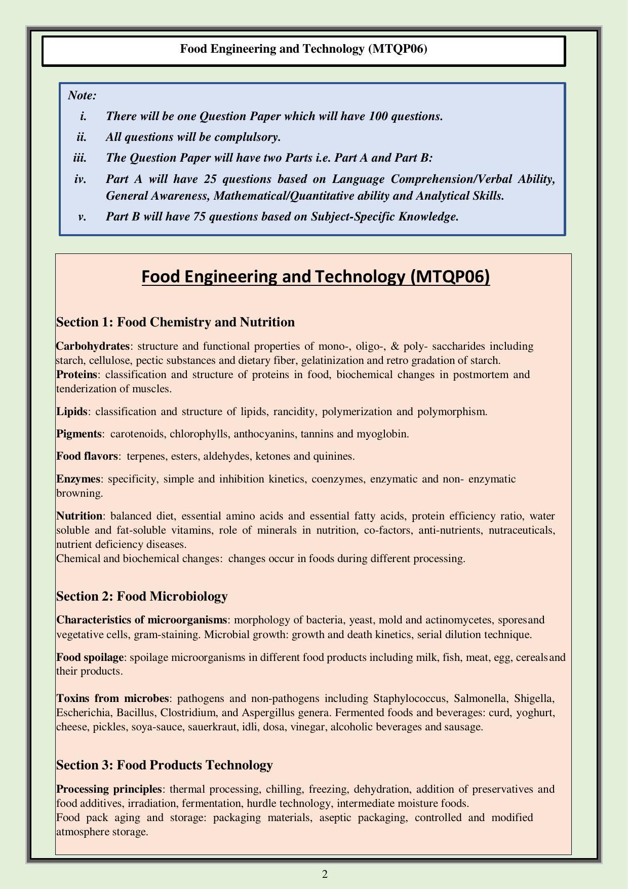 CUET PG M.Tech Syllabus - Page 23