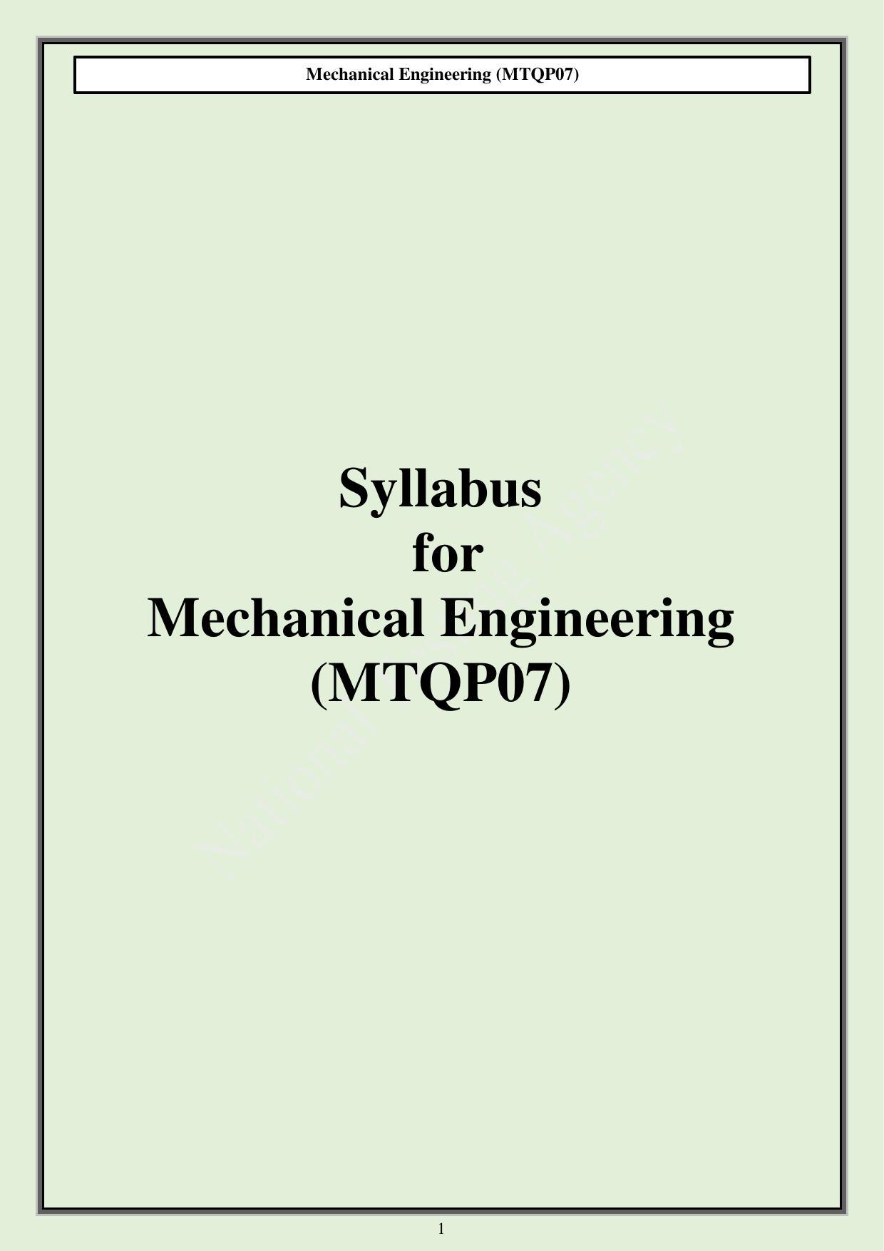 CUET PG M.Tech Syllabus - Page 25