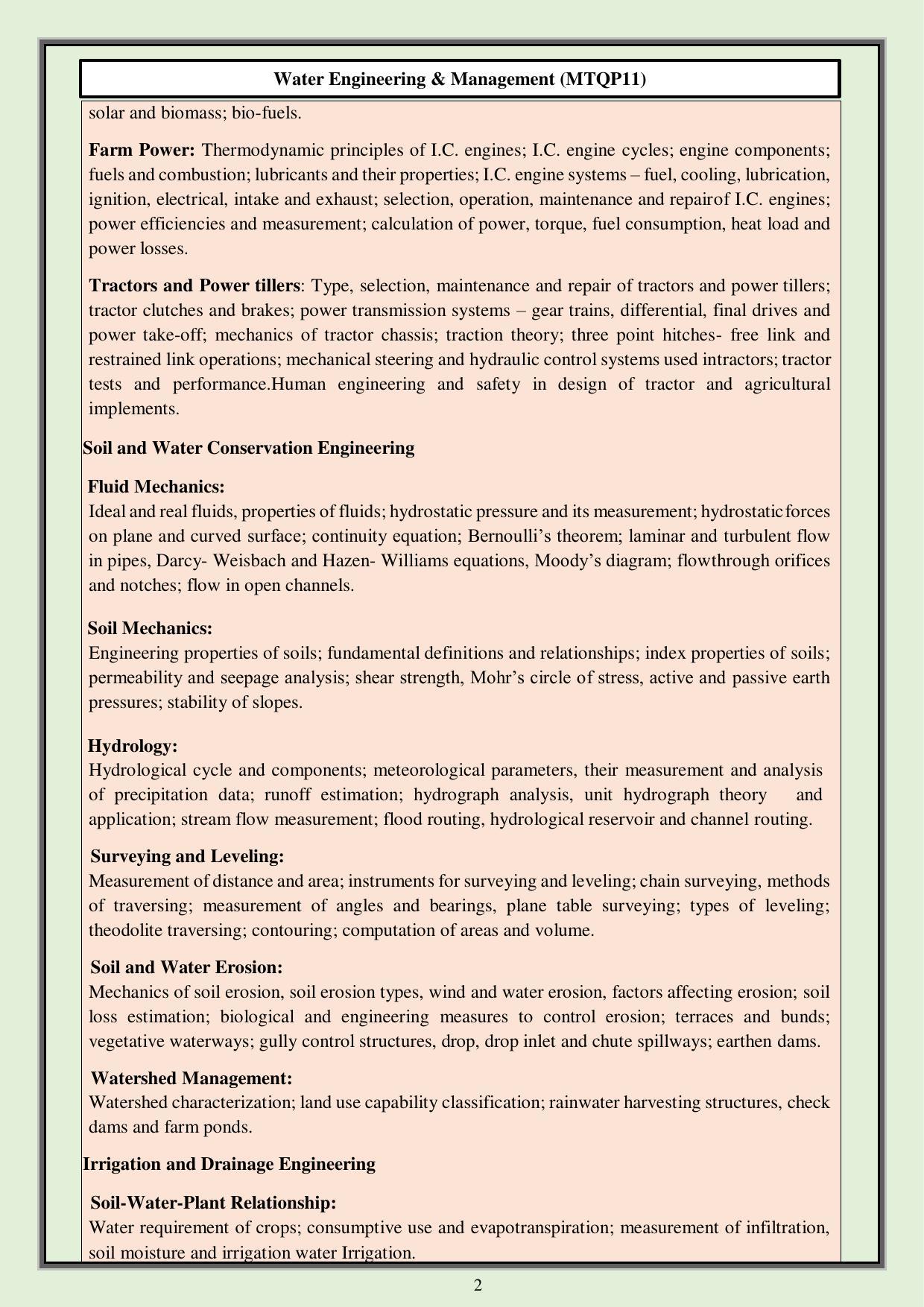 CUET PG M.Tech Syllabus - Page 42
