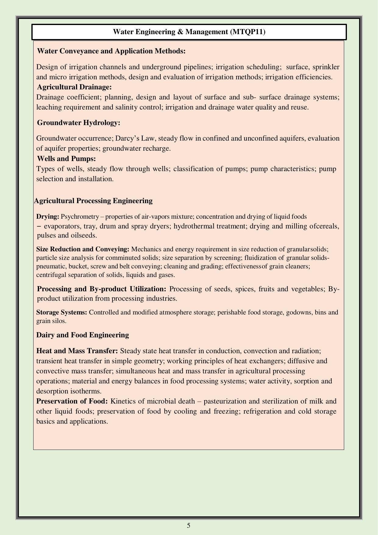CUET PG M.Tech Syllabus - Page 43