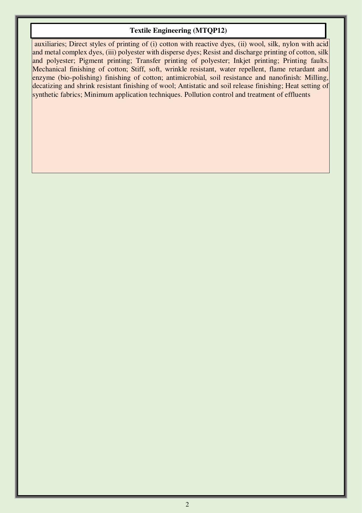 CUET PG M.Tech Syllabus - Page 47