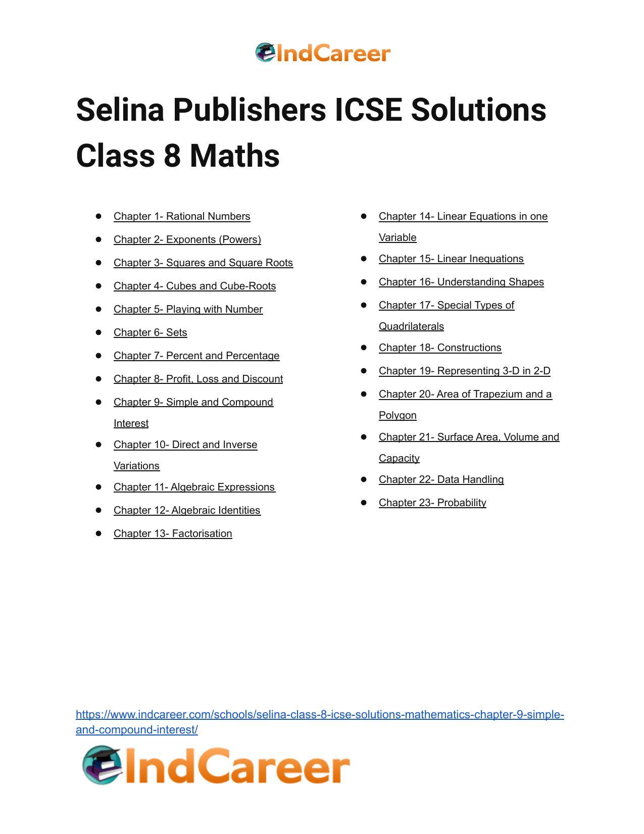 Selina Class 8 ICSE Solutions Mathematics : Chapter 9- Simple and Compound Interest - Page 53