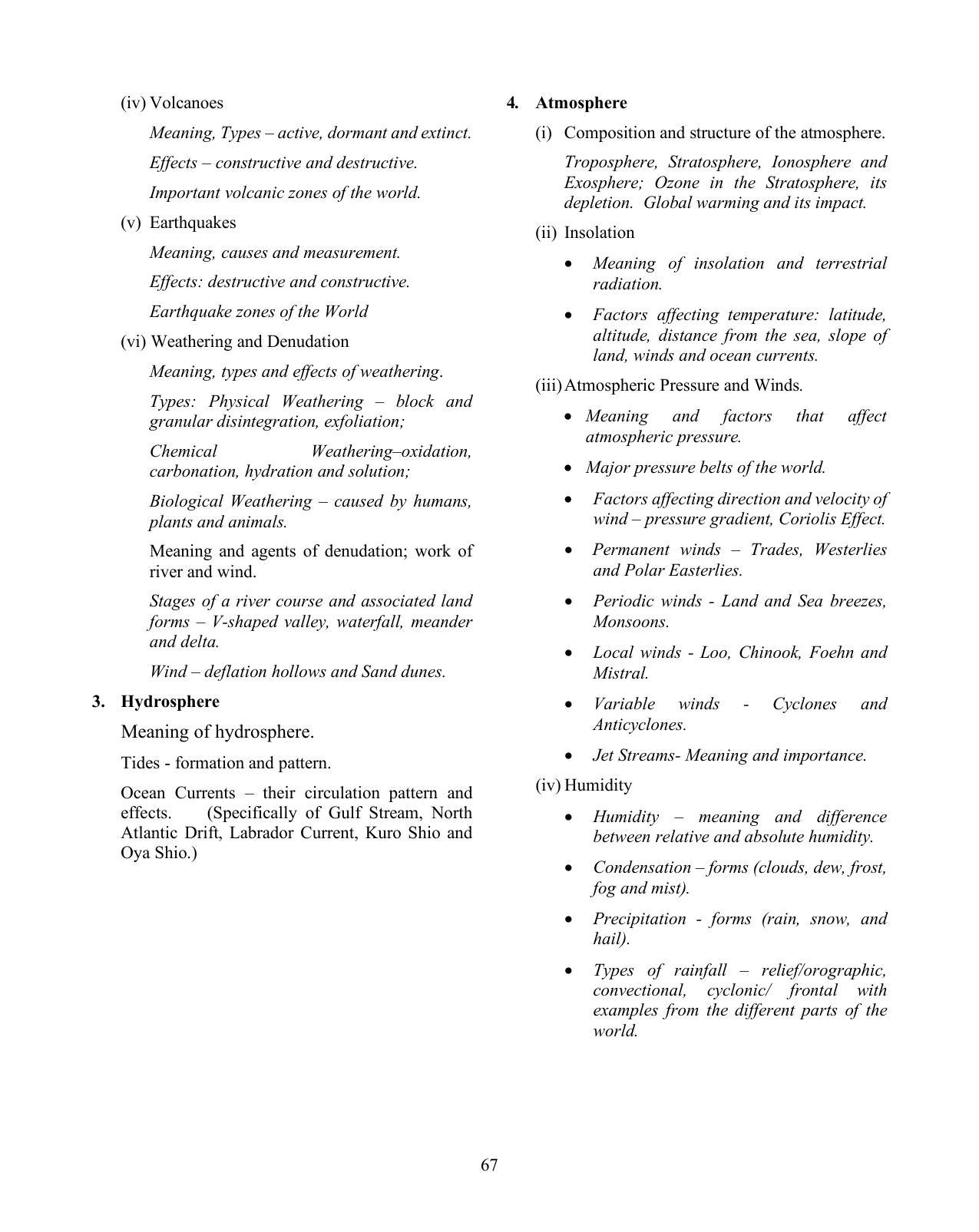 ICSE Geography Syllabus - Page 2