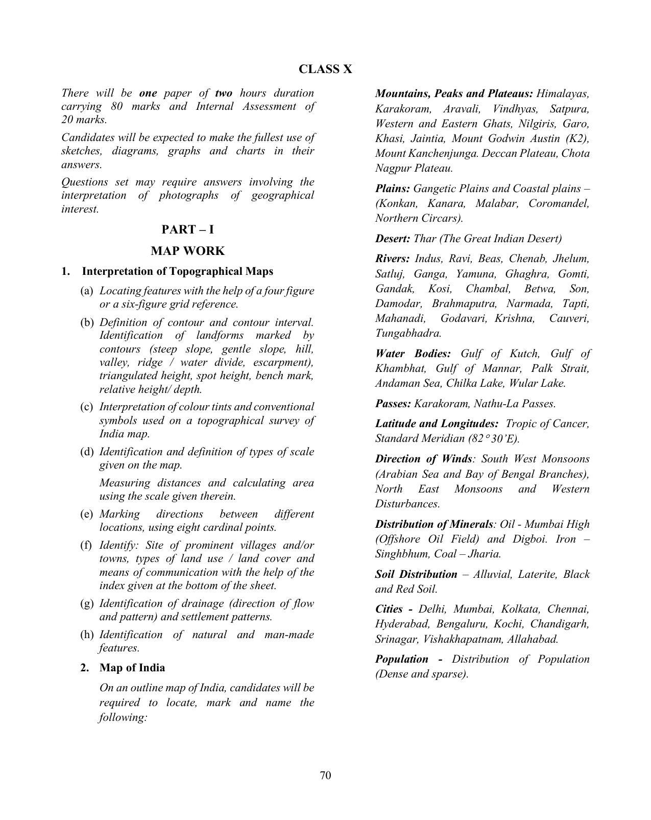 ICSE Geography Syllabus - Page 5
