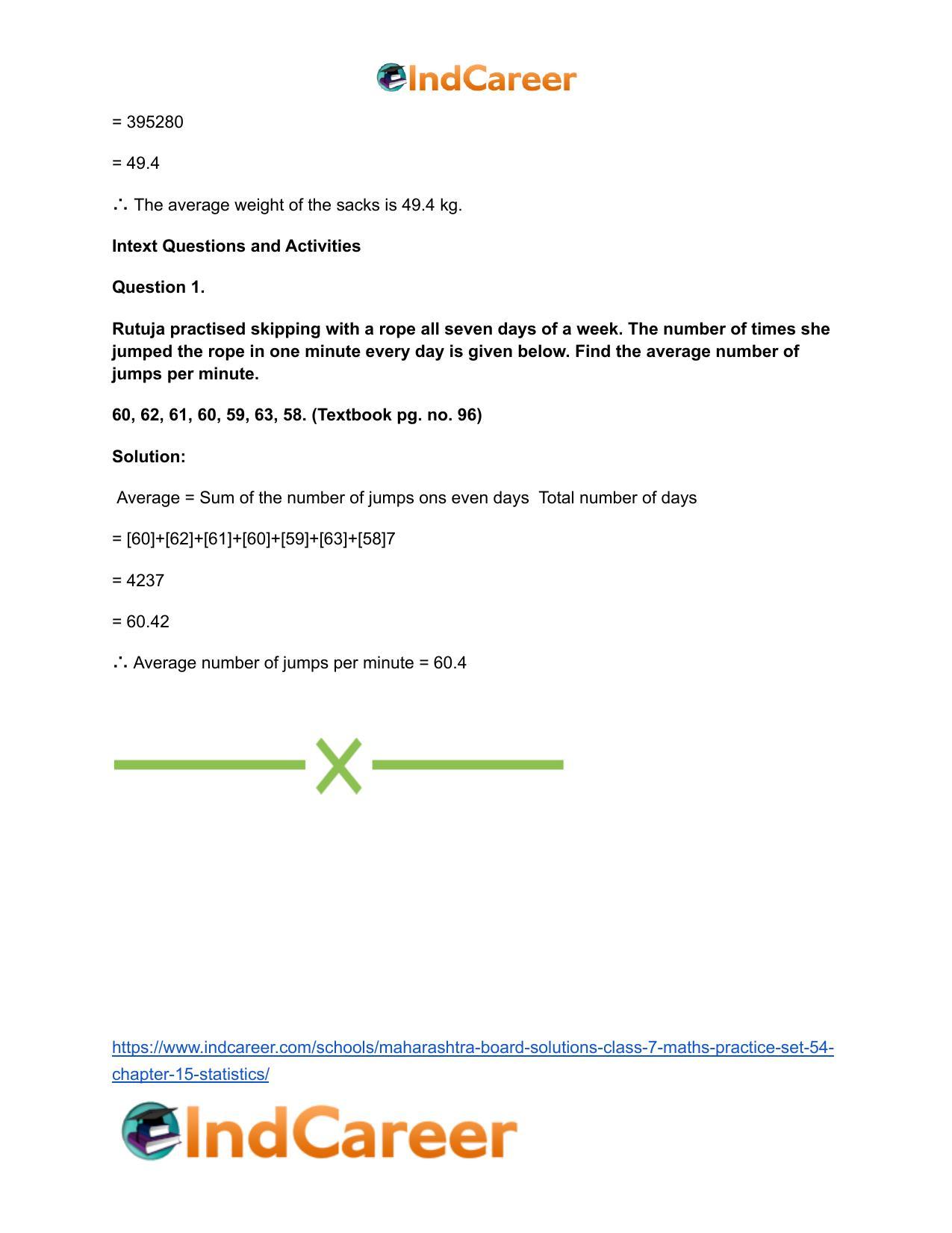 Maharashtra Board Solutions Class 7-Maths (Practice Set 54): Chapter 15- Statistics - Page 4