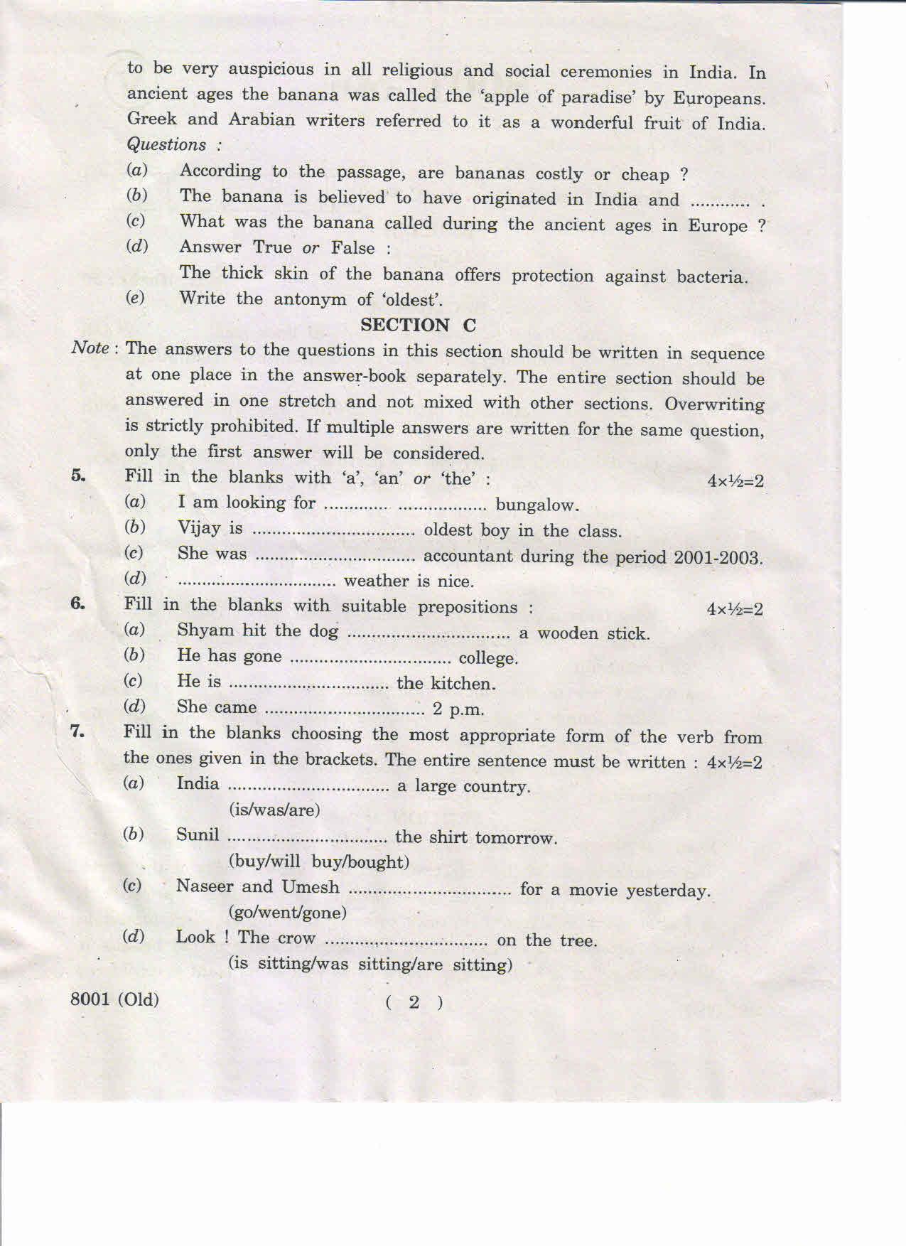 AP Inter 1st Year English-I (Old) May-2019-Vocational Question Paper - Page 2