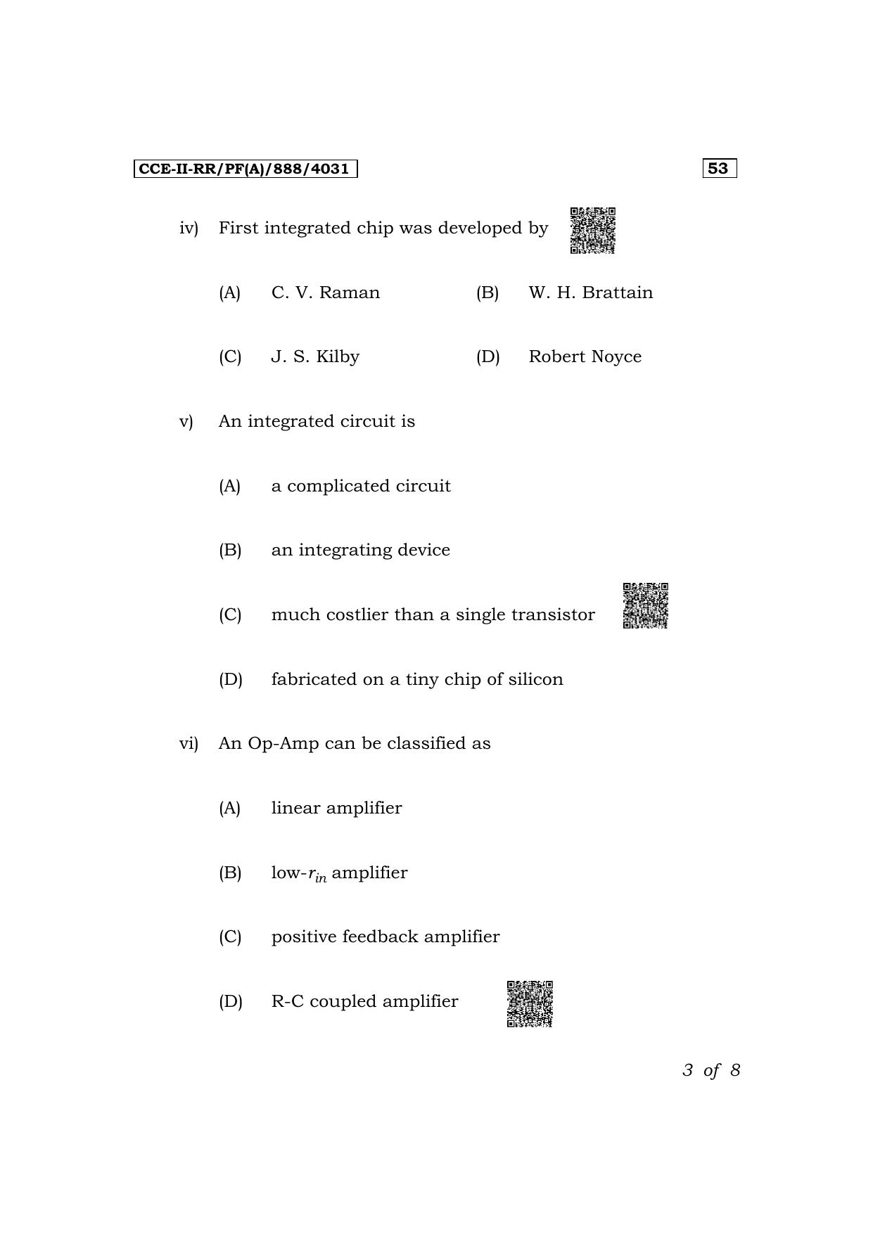 Karnataka SSLC JTS Subject (Elements Of Electronics Engineering-IV-53E) Exam 2 Question Paper 2024 (A Version) - Page 3