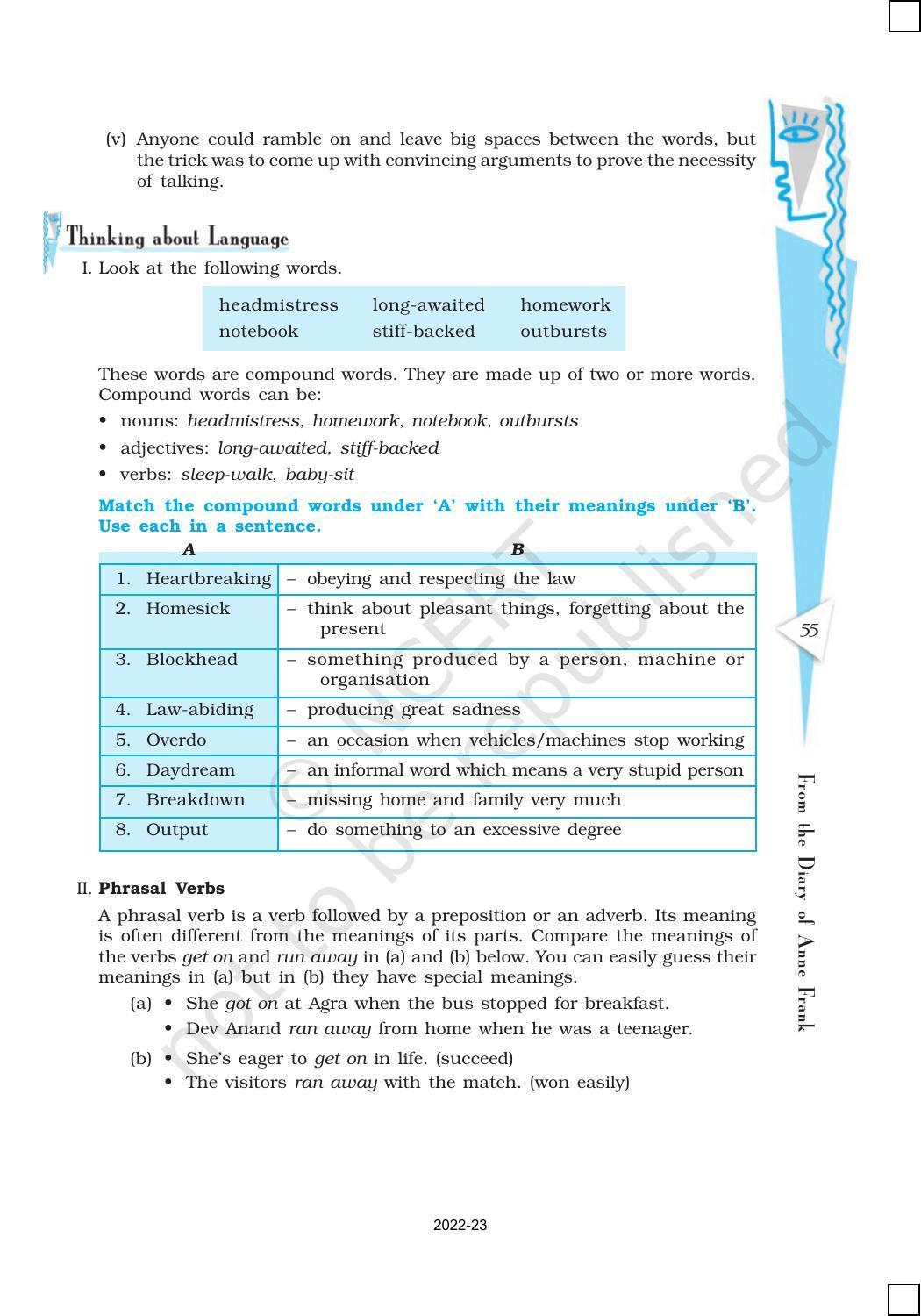 NCERT Book for Class 10 English (First Flight) Chapter 4 From the Diary of Anne Frank - Page 8