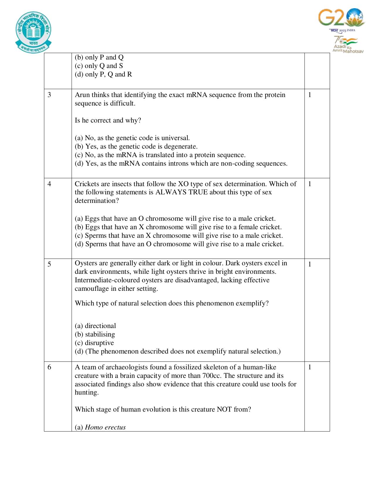 CBSE Class 12 Biology SET 1 Practice Questions 2023-24  - Page 2