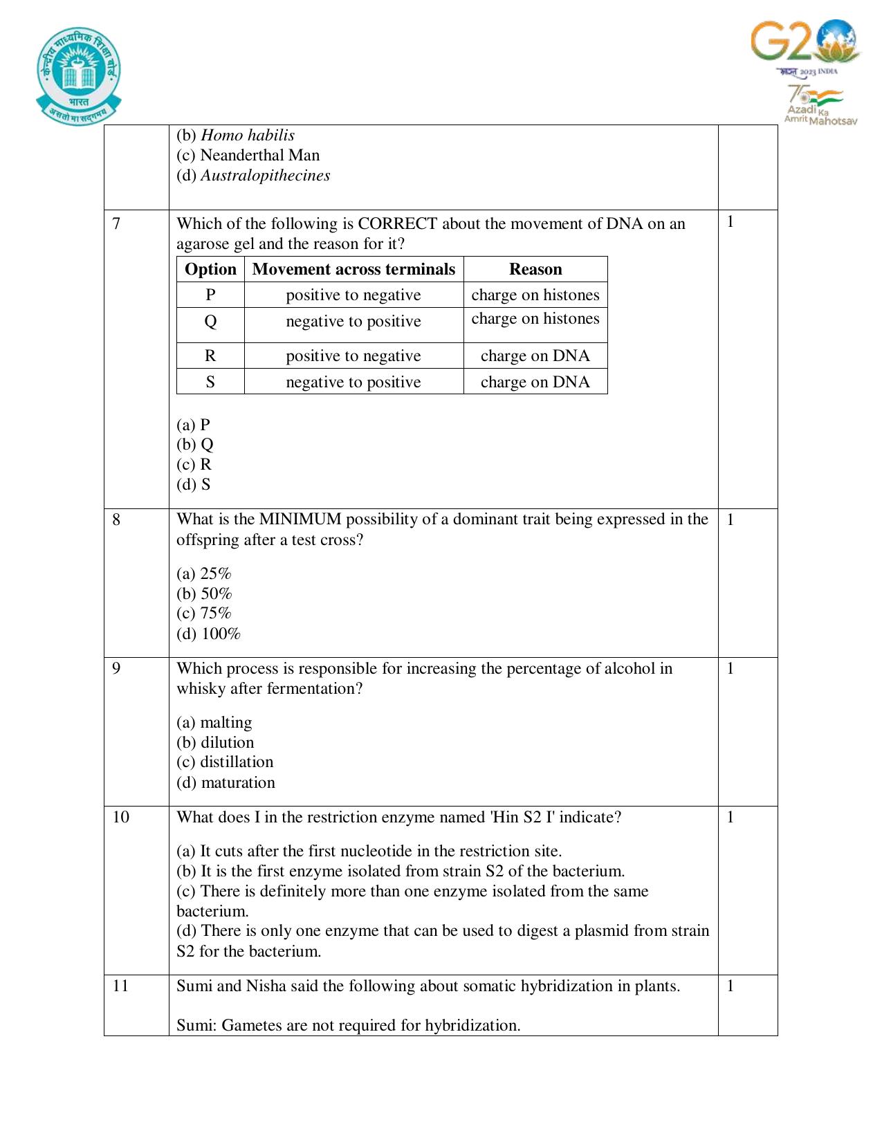 CBSE Class 12 Biology SET 1 Practice Questions 2023-24 - Page 3