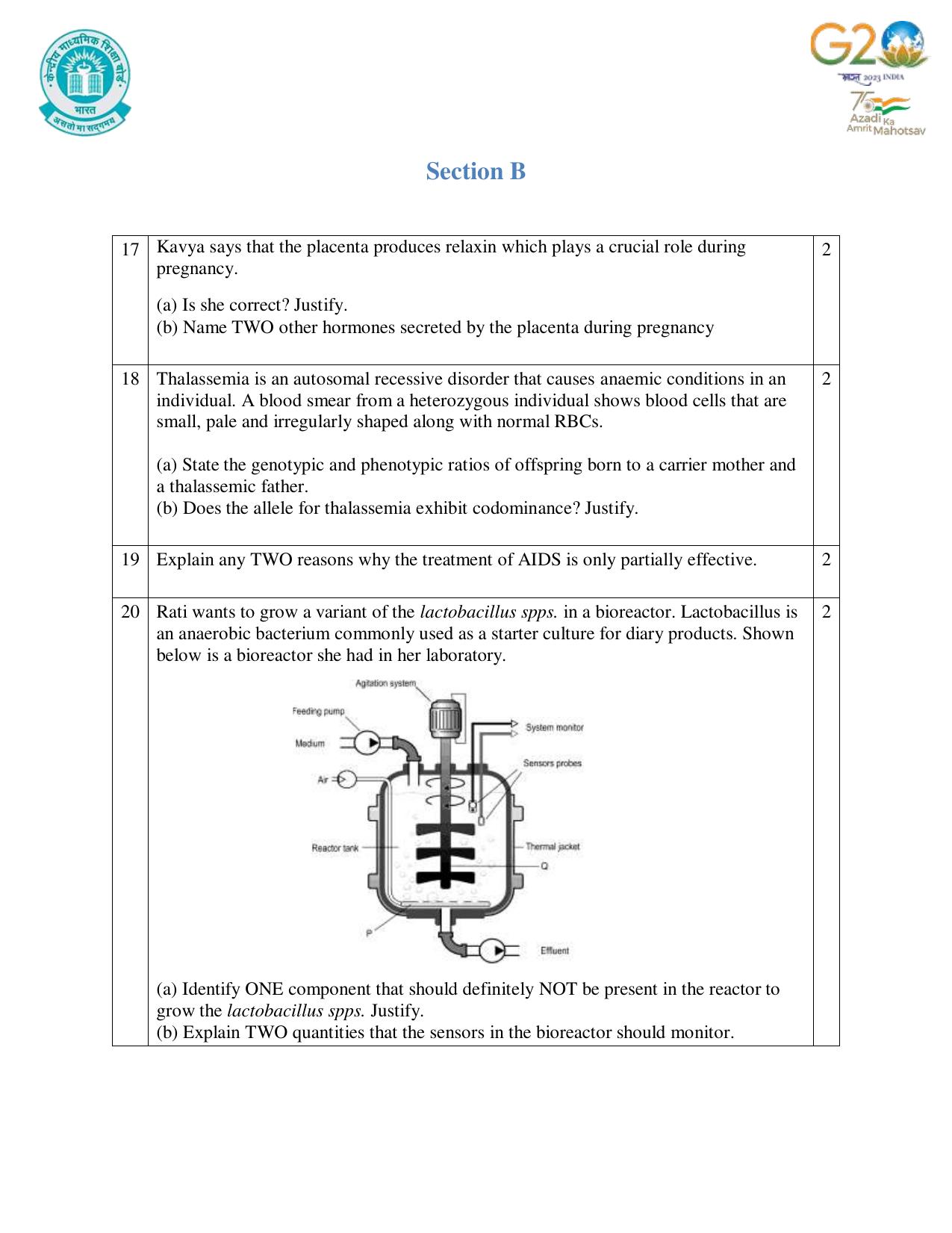 CBSE Class 12 Biology SET 1 Practice Questions 2023-24  - Page 5
