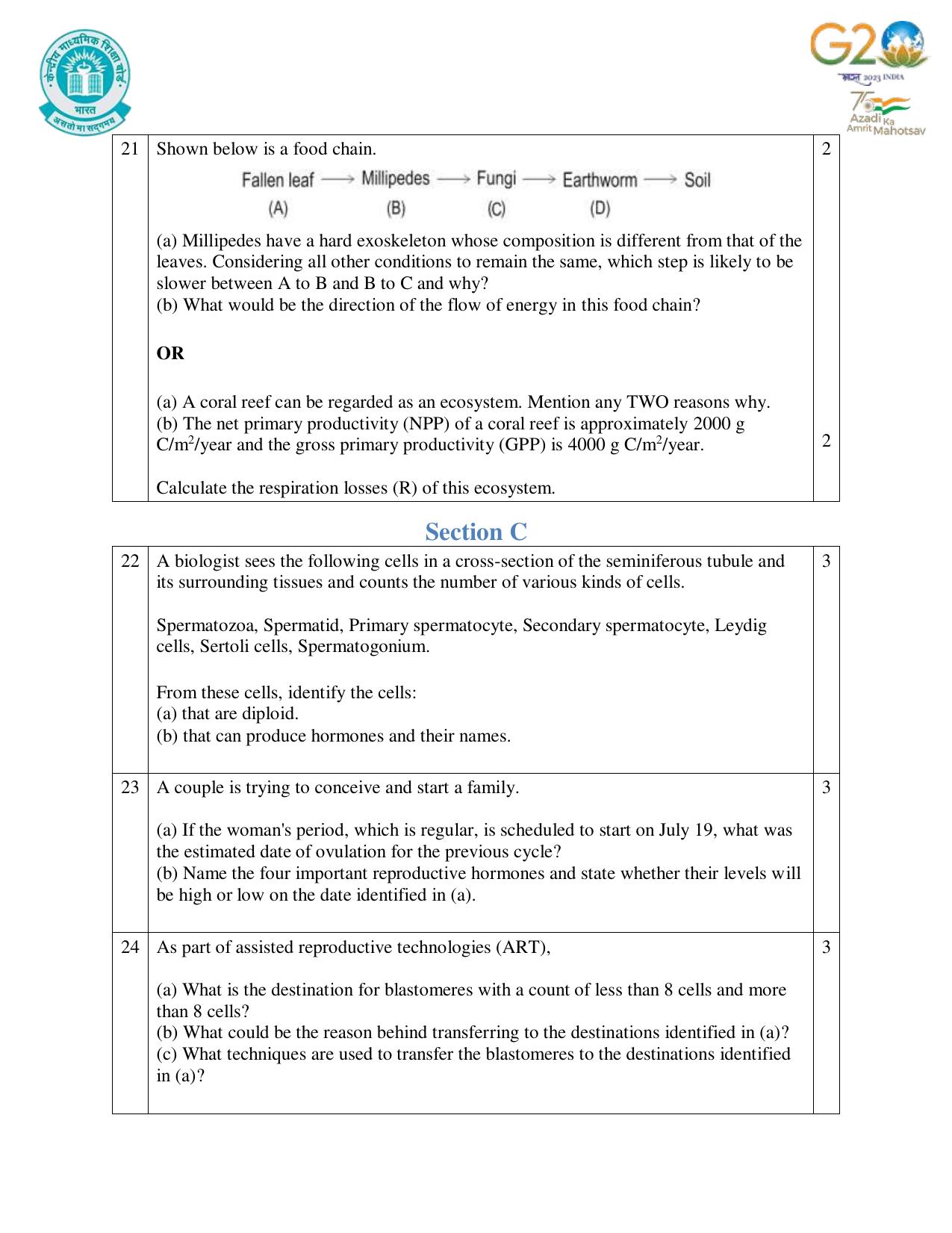 CBSE Class 12 Biology SET 1 Practice Questions 2023-24  - Page 6