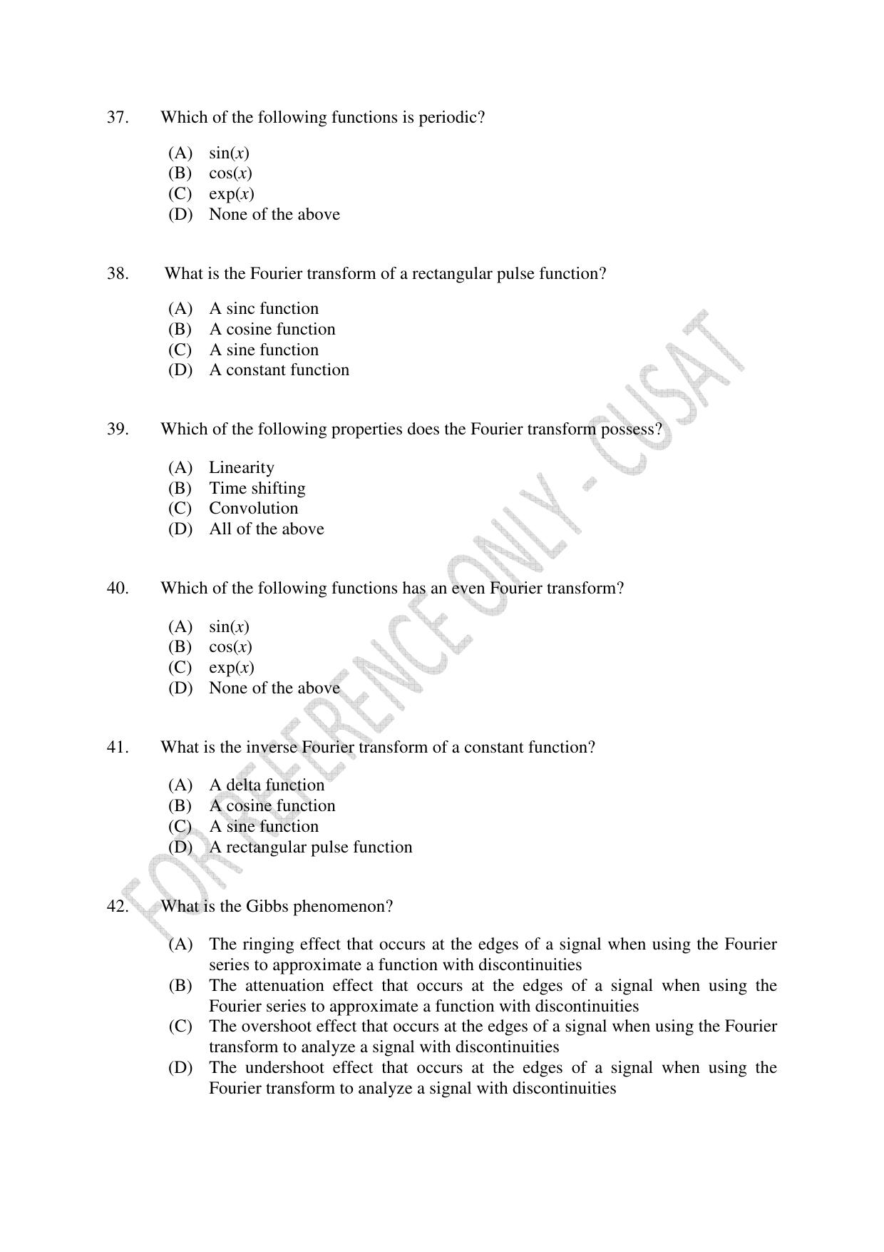 CUSAT CAT 2023 MCA Question Paper - Page 9