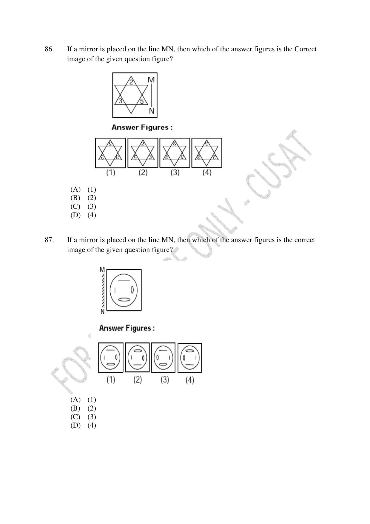 CUSAT CAT 2023 MCA Question Paper - Page 20