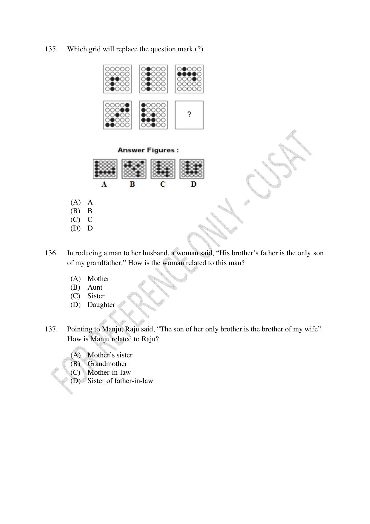CUSAT CAT 2023 MCA Question Paper - Page 31