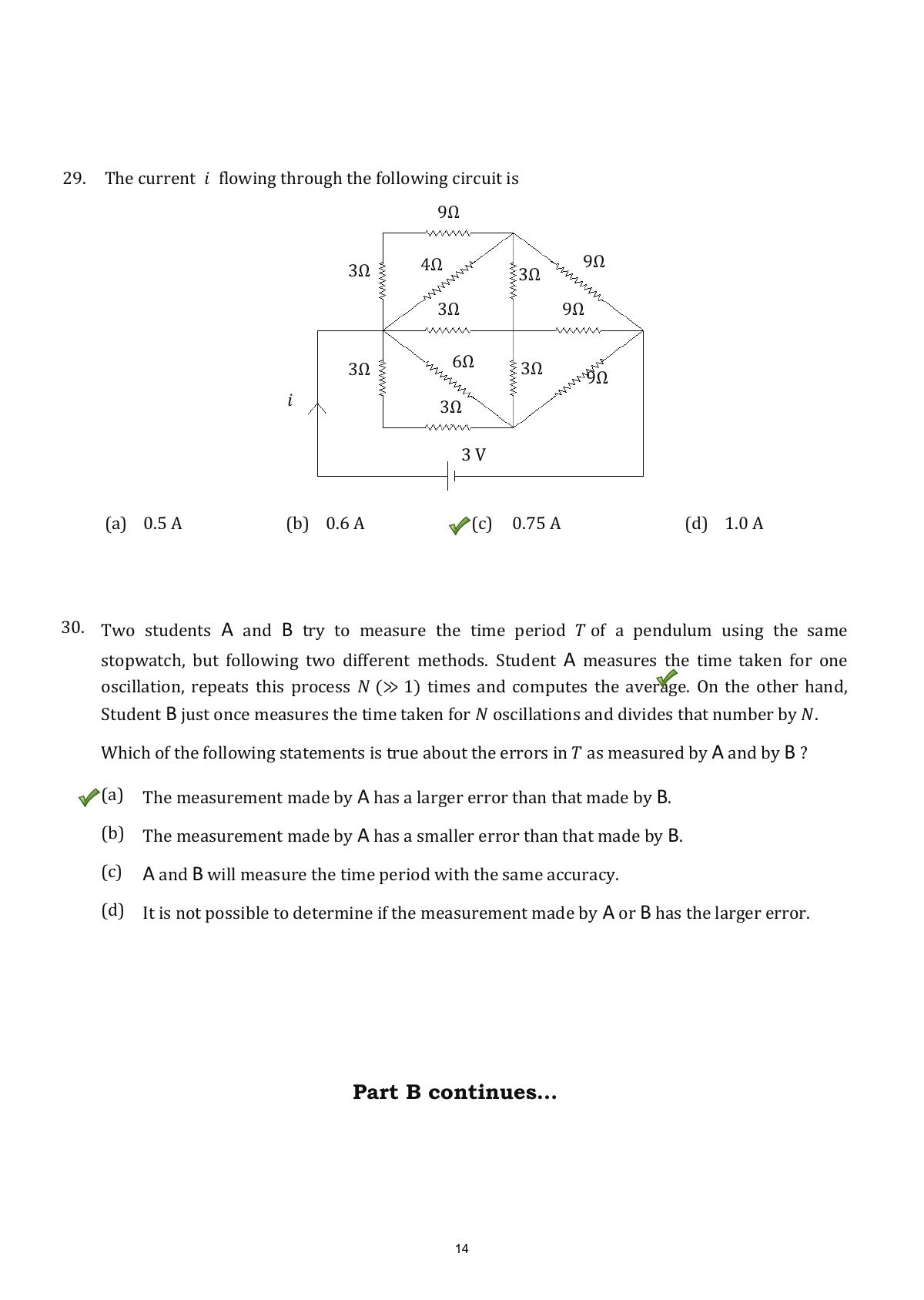 TIFR GS 2018 Physics Question Paper - Page 14