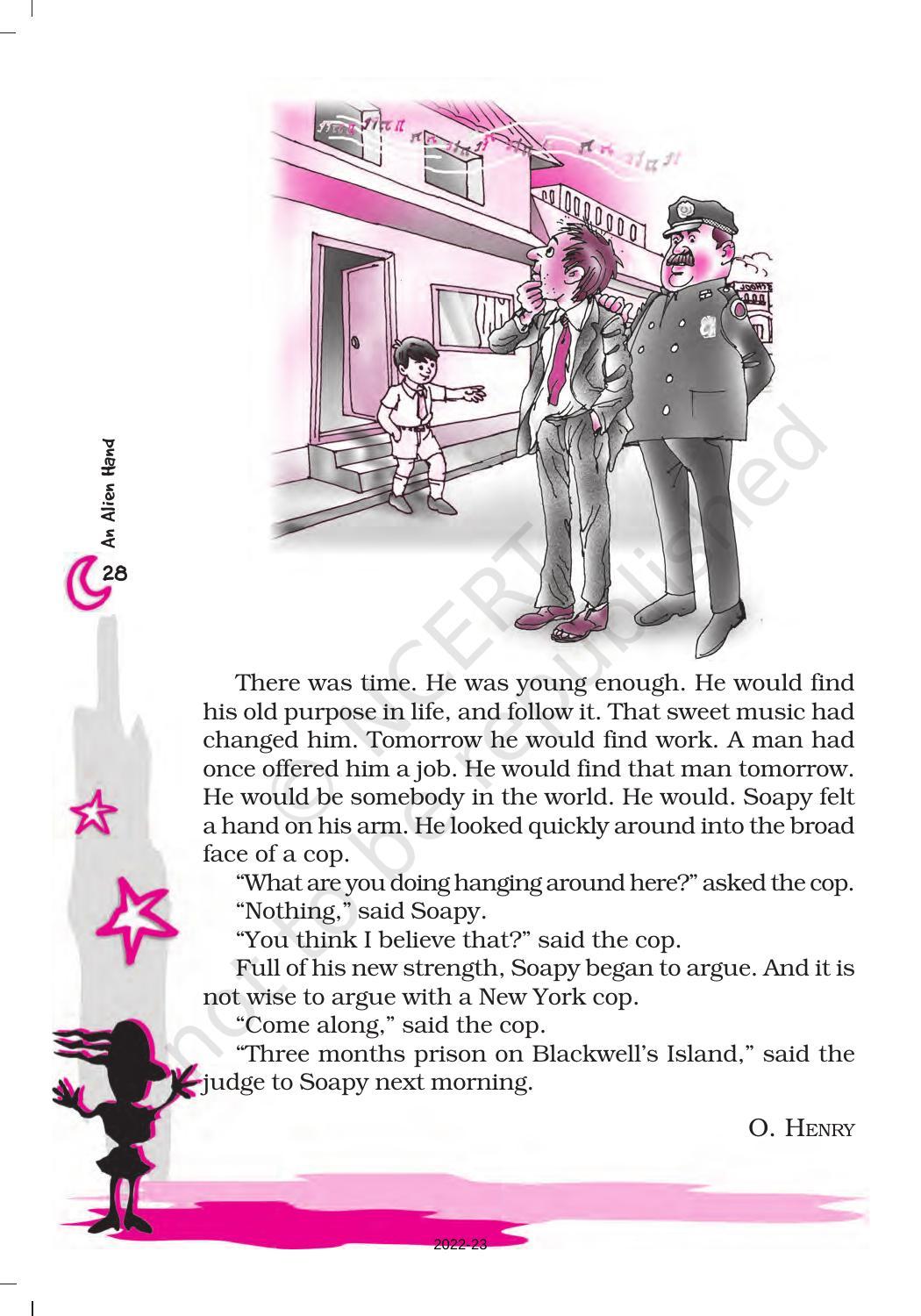 NCERT Book for Class 7 English (An Alien Hand): Chapter 4-The Cop and the Anthem - Page 9