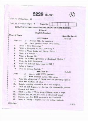 AP Inter 2nd Year Vocational Question Paper March - 2020 - Reservoir Fisheries and Post Harvest Technology-II(old)