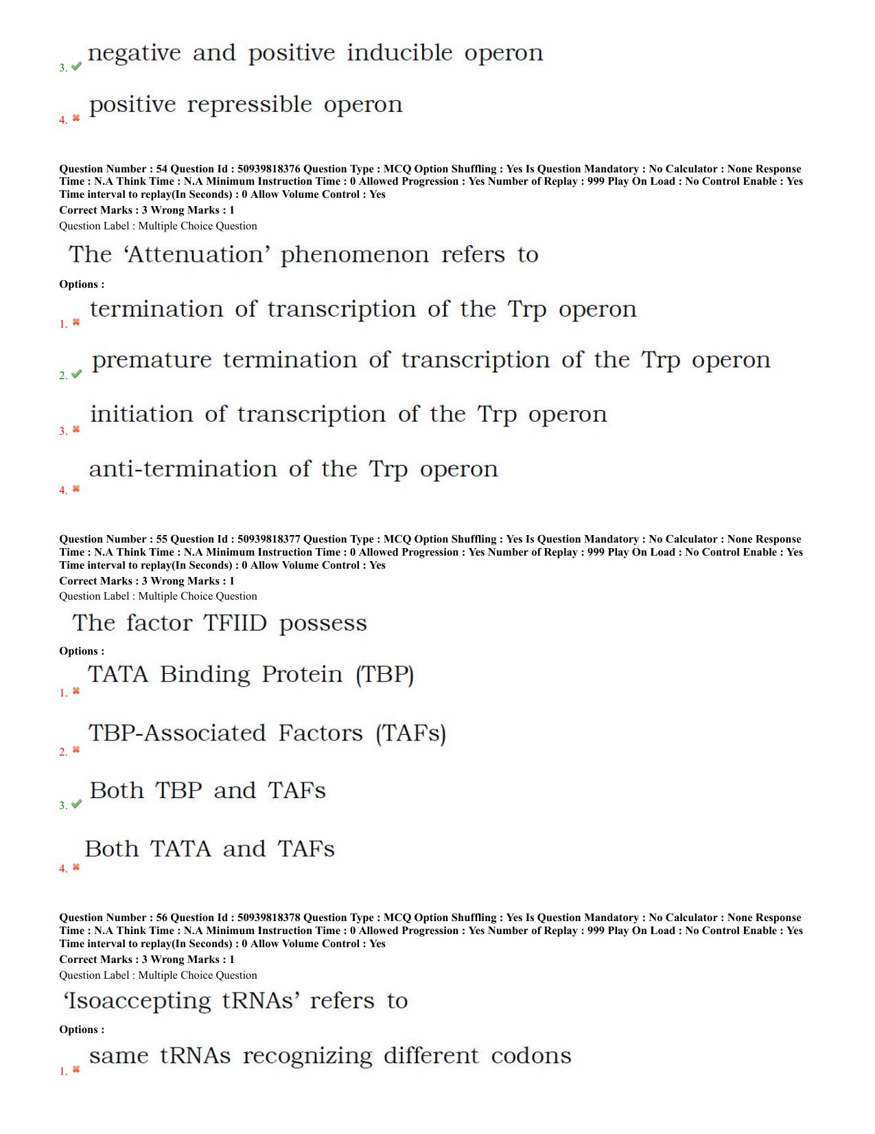 BHU RET Biochemistry 2020 Question Paper - Page 24