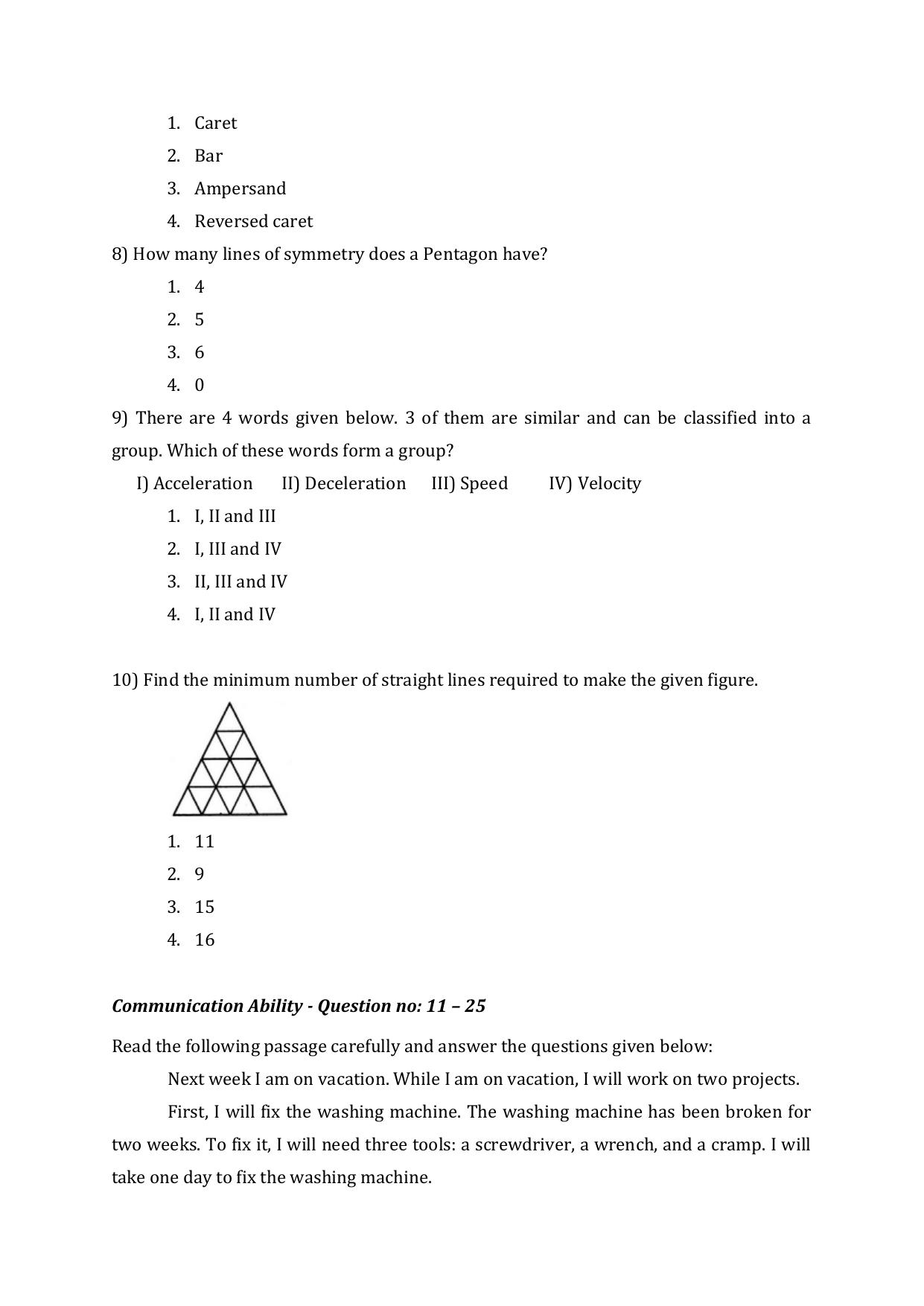 IFTK Entrance Exam General Ability Test Question Papers 2022 - Page 3
