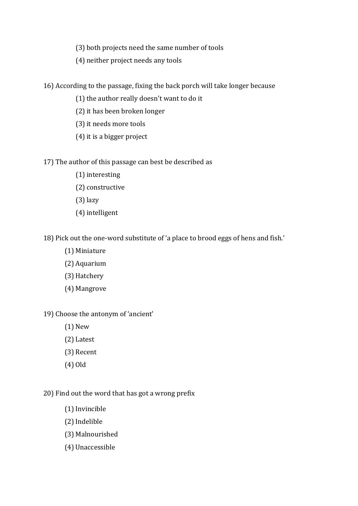 IFTK Entrance Exam General Ability Test Question Papers 2022 - Page 5