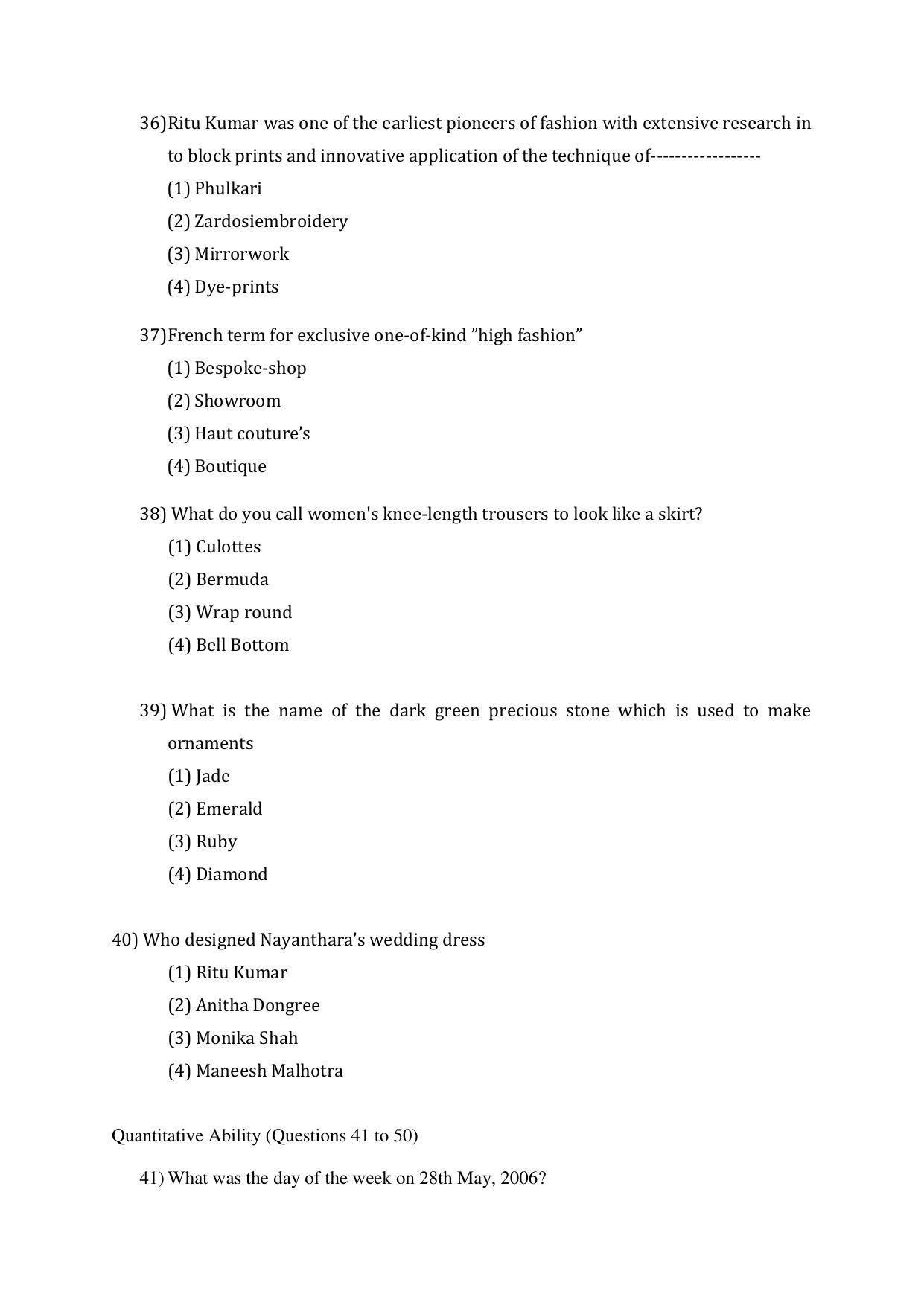 IFTK Entrance Exam General Ability Test Question Papers 2022 - Page 9